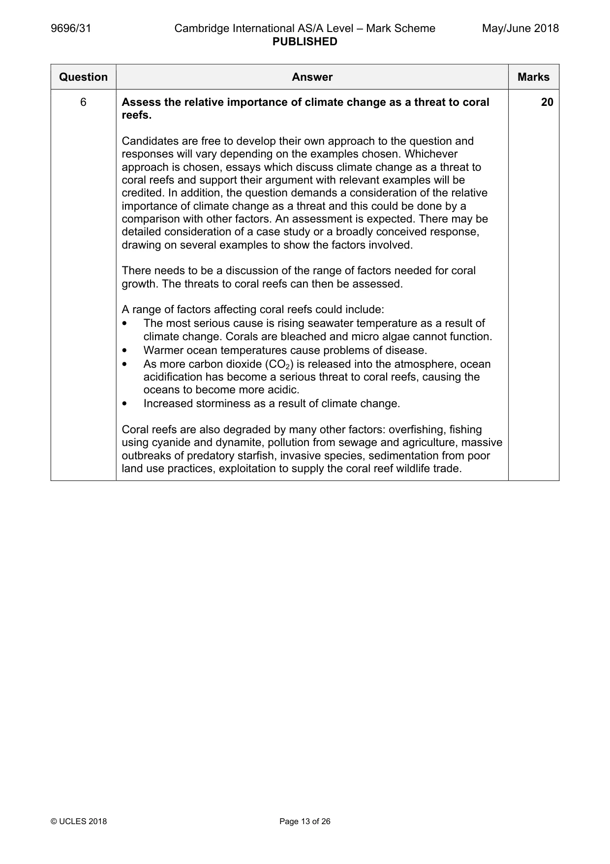 Mark scheme, page 13 of 26