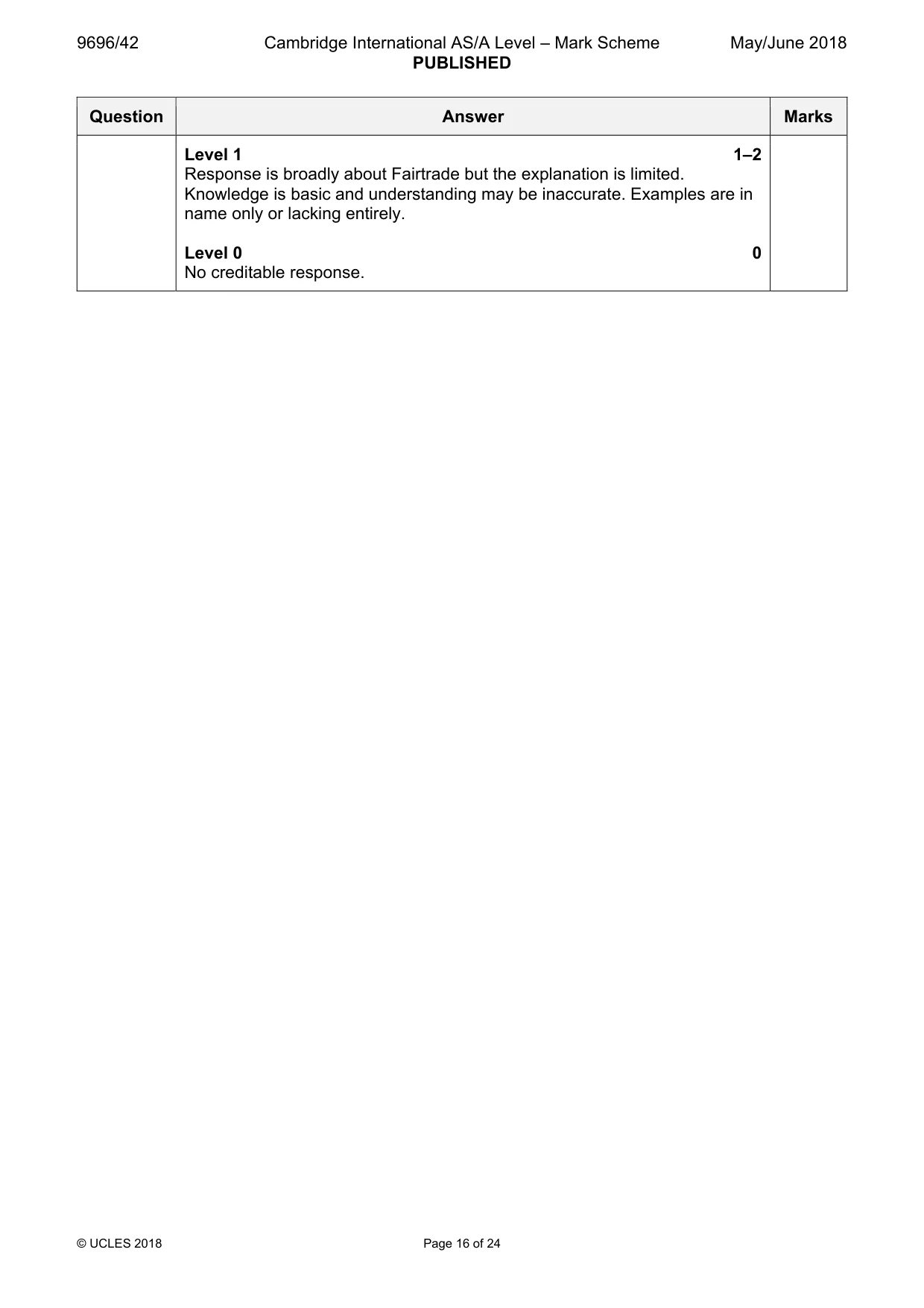 Mark scheme, page 16 of 24