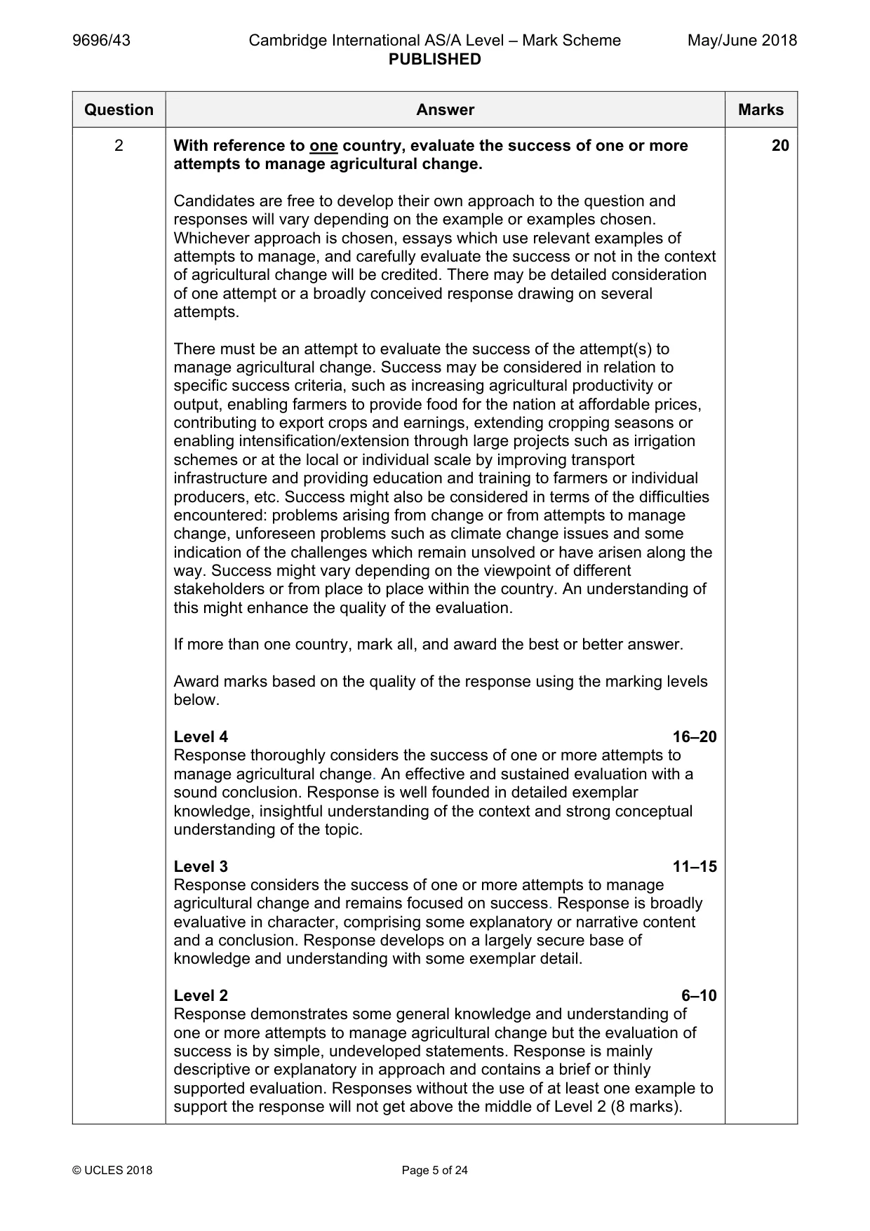 Mark scheme, page 5 of 24
