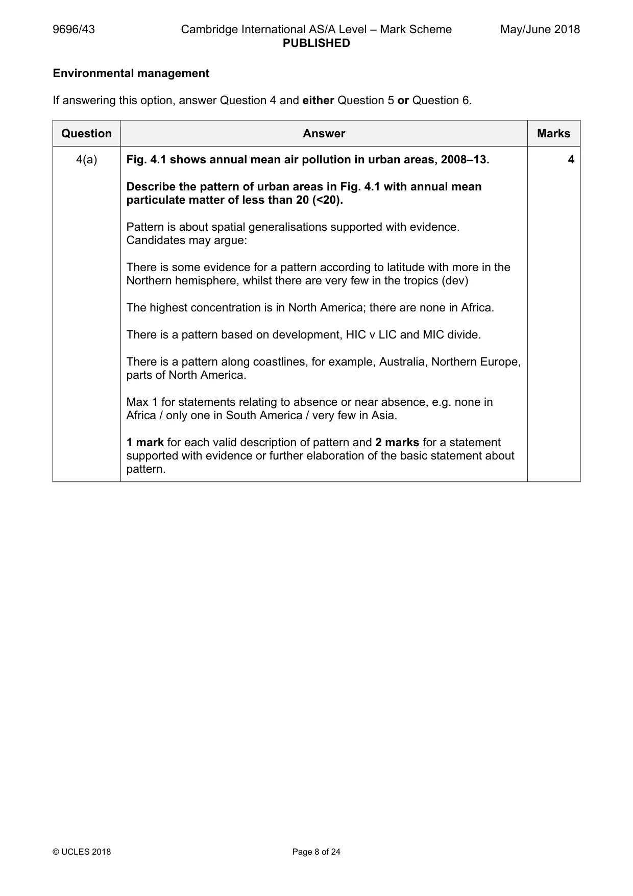 Mark scheme, page 8 of 24