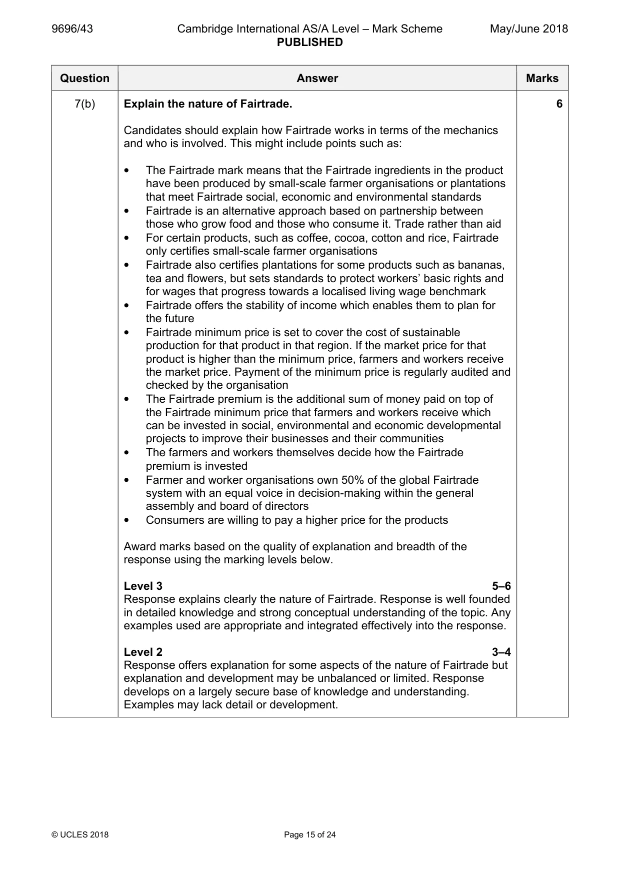 Mark scheme, page 15 of 24