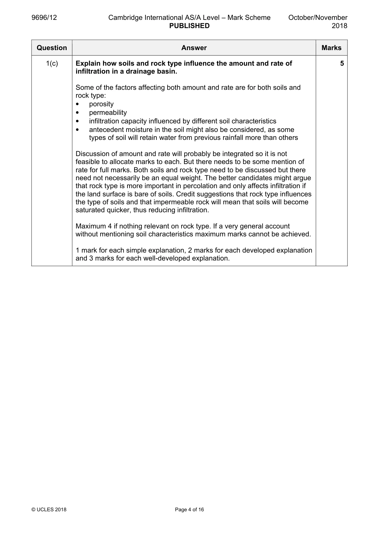 Mark scheme, page 4 of 16