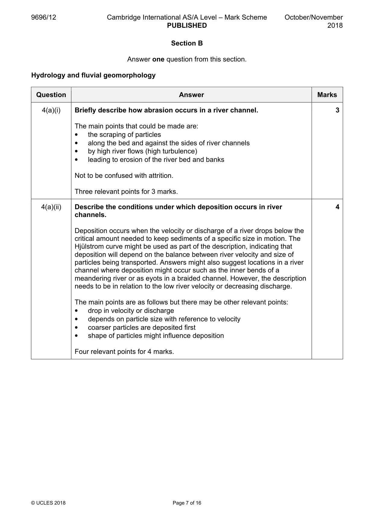 Mark scheme, page 7 of 16
