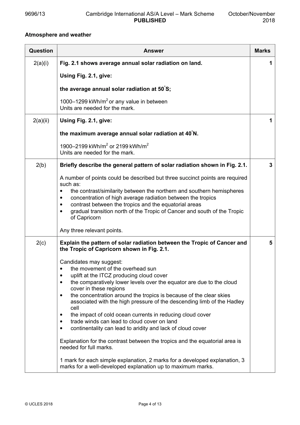Mark scheme, page 4 of 13