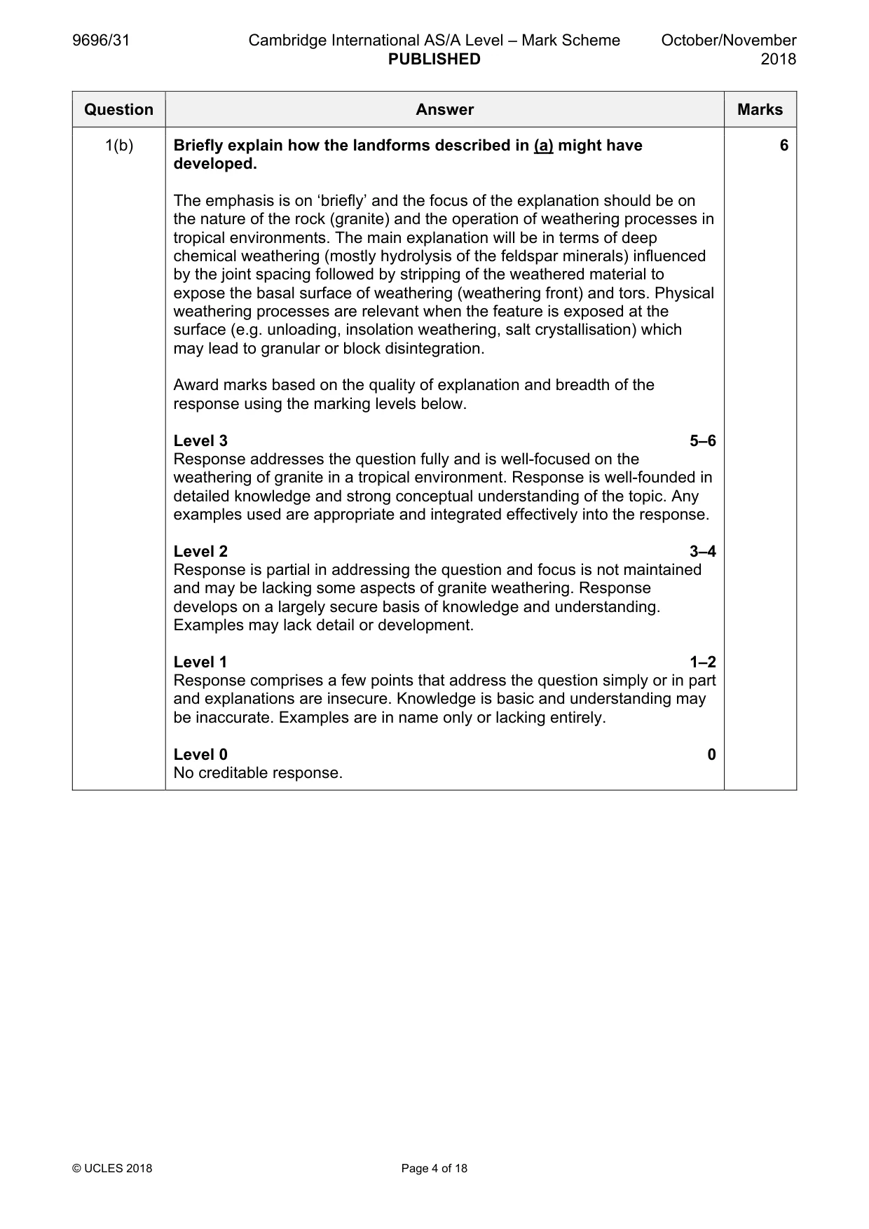 Mark scheme, page 4 of 18