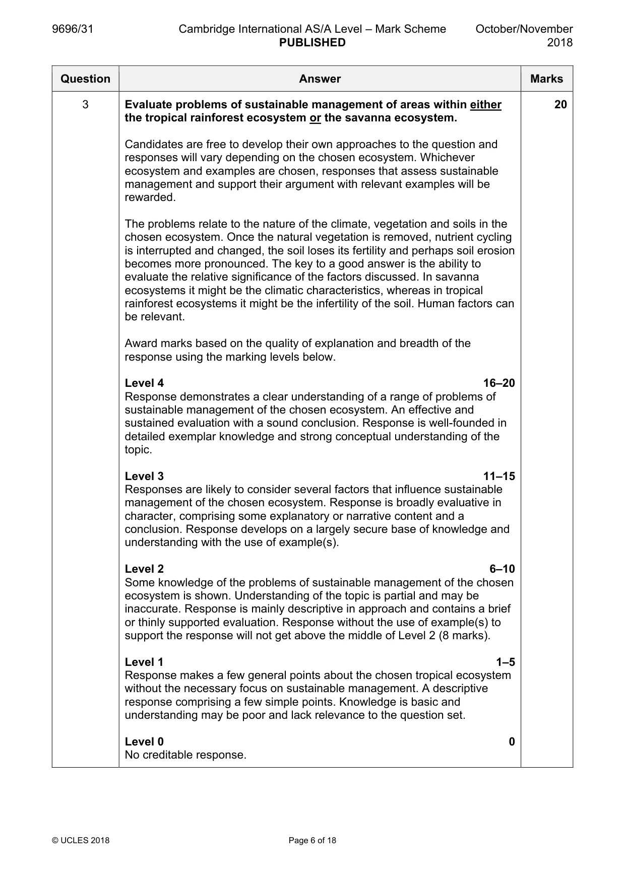 Mark scheme, page 6 of 18