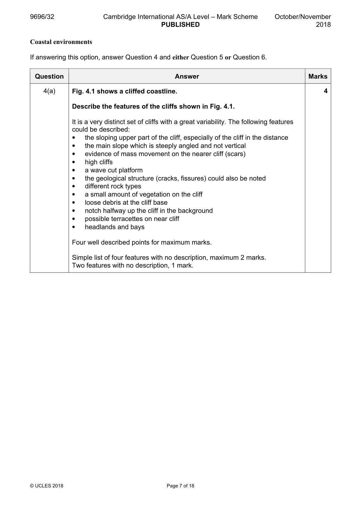 Mark scheme, page 7 of 18