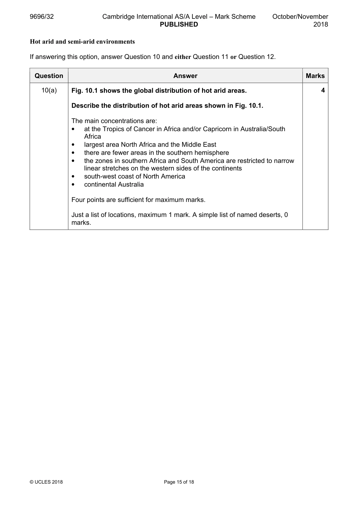 Mark scheme, page 15 of 18