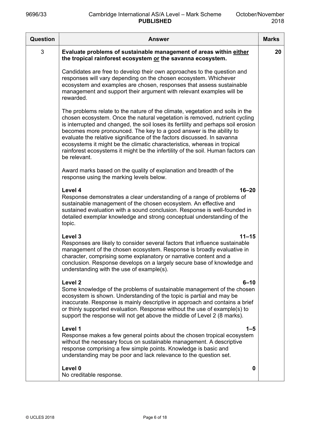 Mark scheme, page 6 of 18