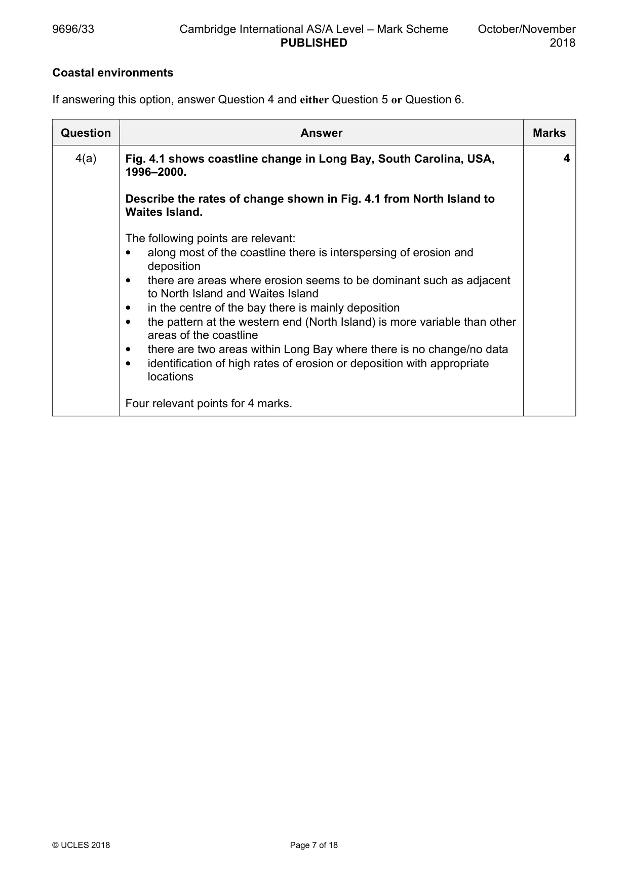 Mark scheme, page 7 of 18