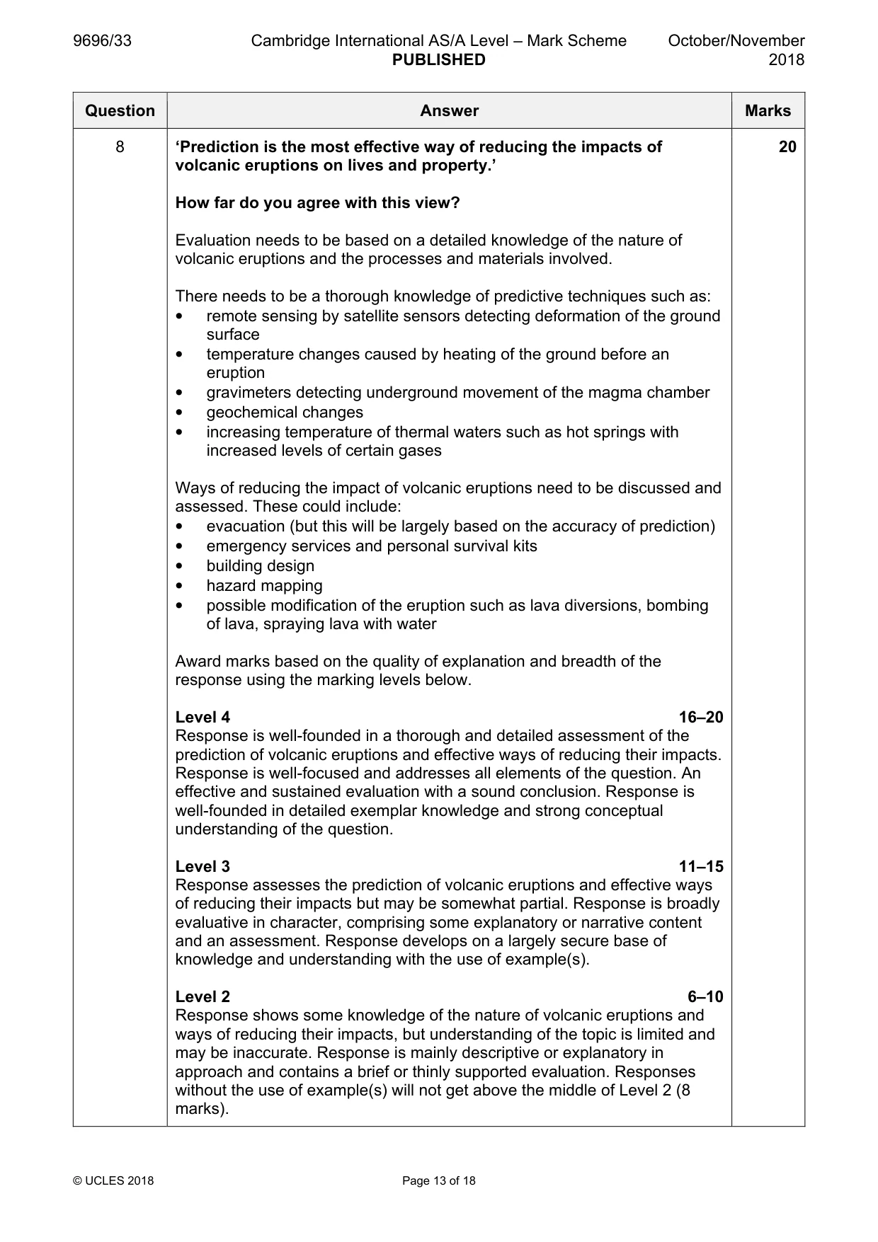 Mark scheme, page 13 of 18
