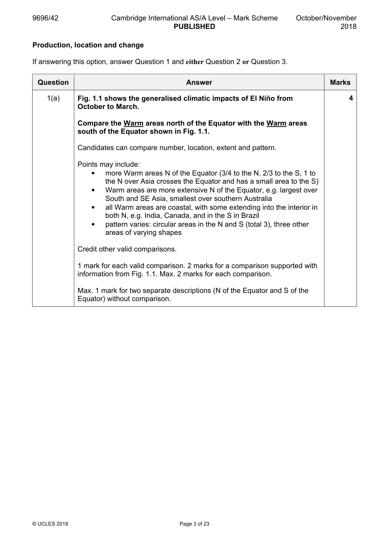 Mark scheme, page 3 of 23