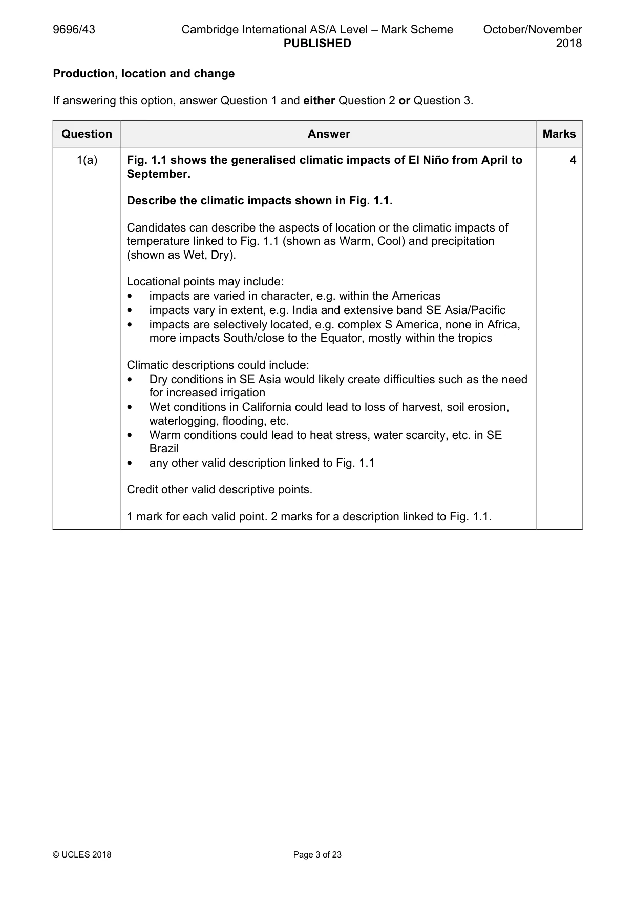 Mark scheme, page 3 of 23