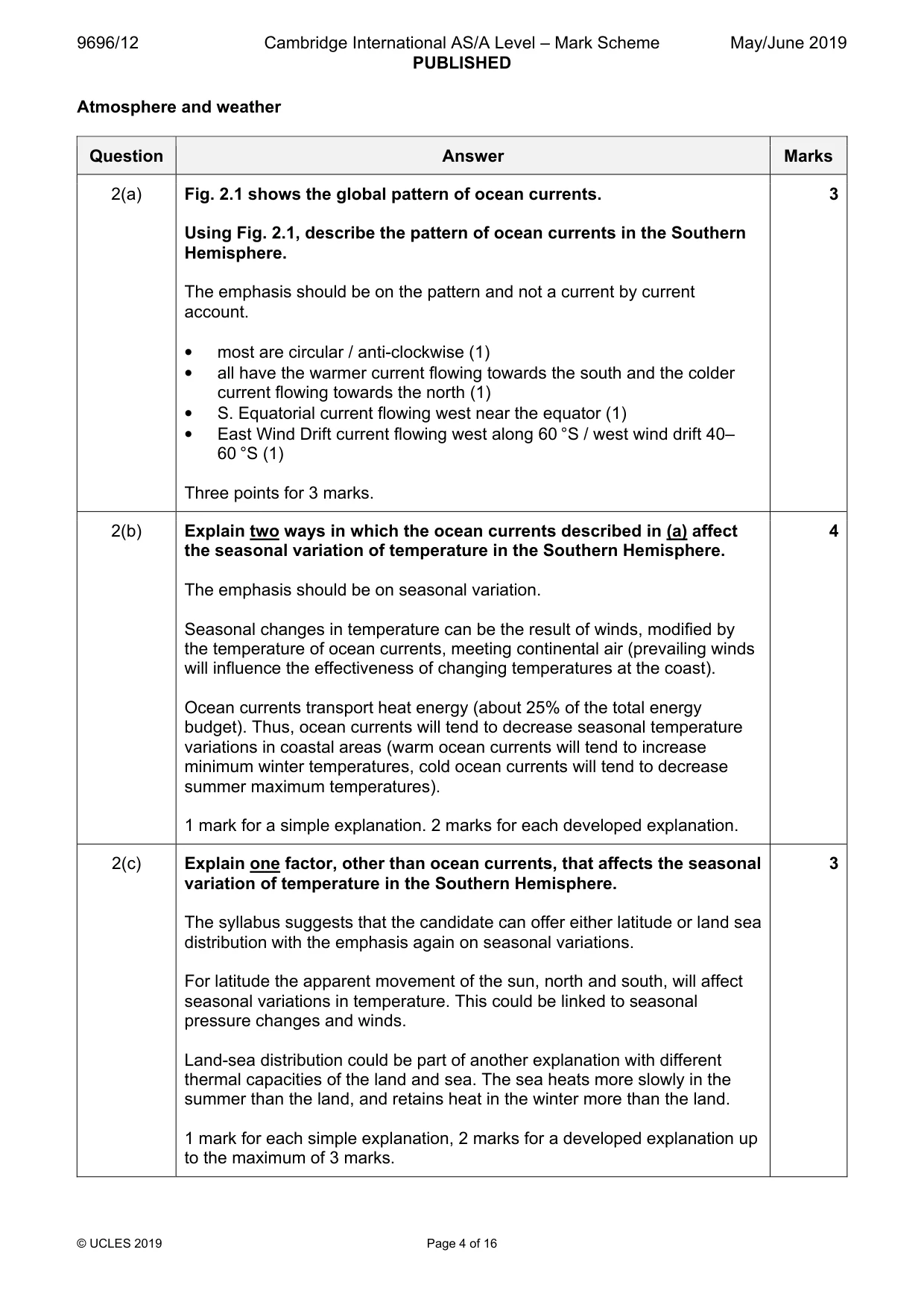 Mark scheme, page 4 of 16