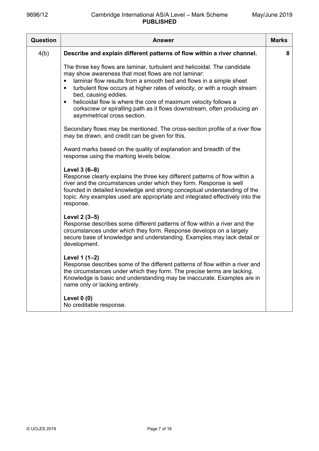 Mark scheme, page 7 of 16