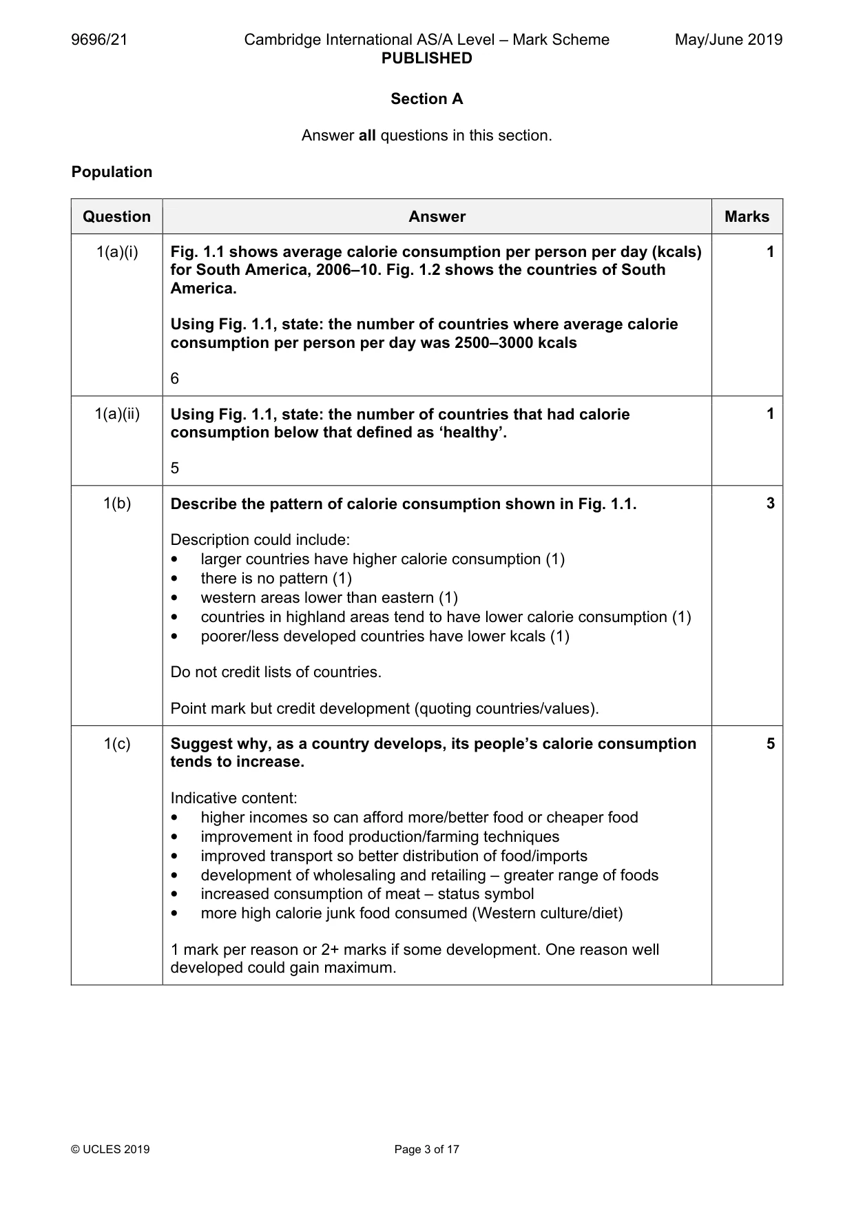 Mark scheme, page 3 of 17
