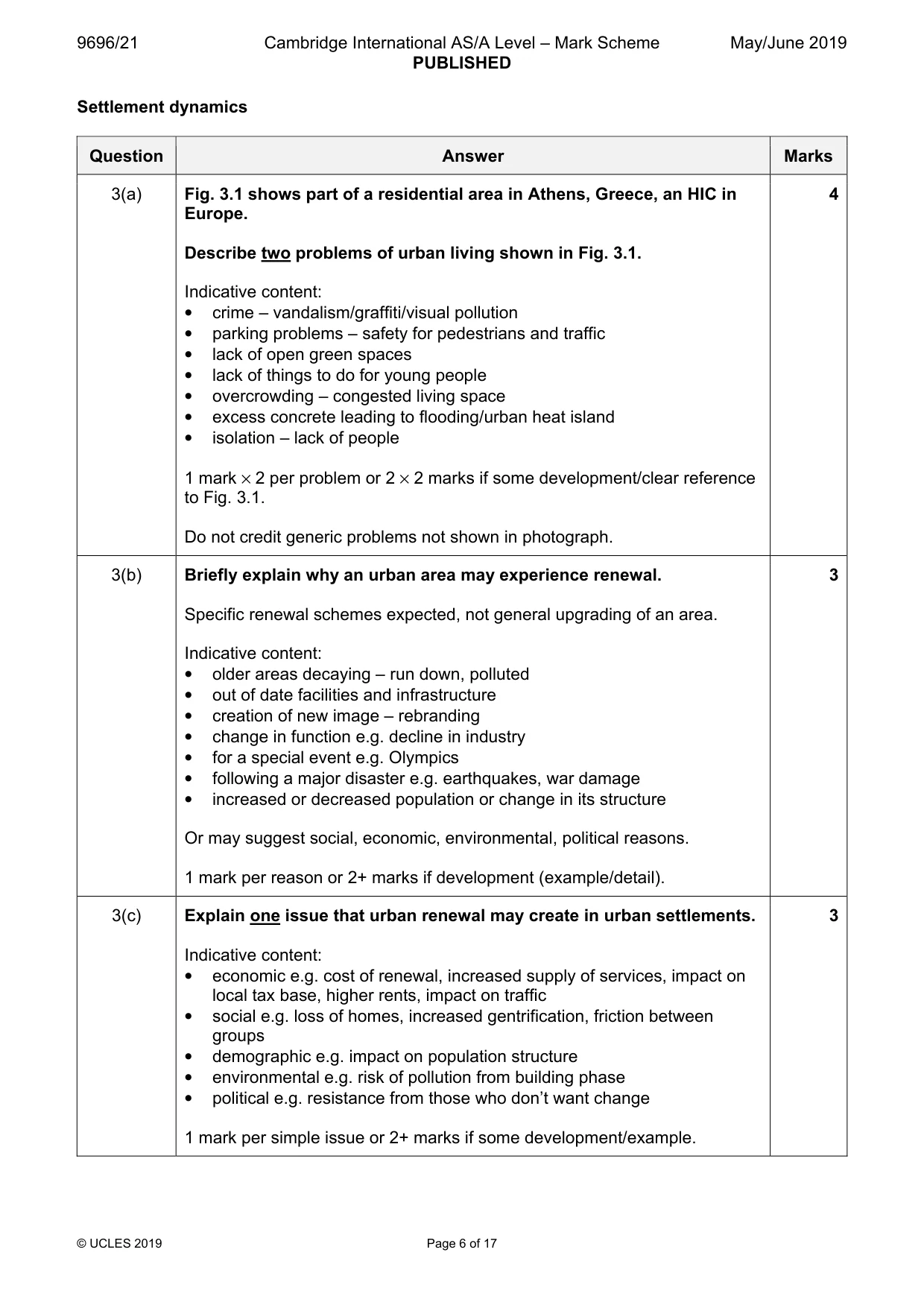 Mark scheme, page 6 of 17