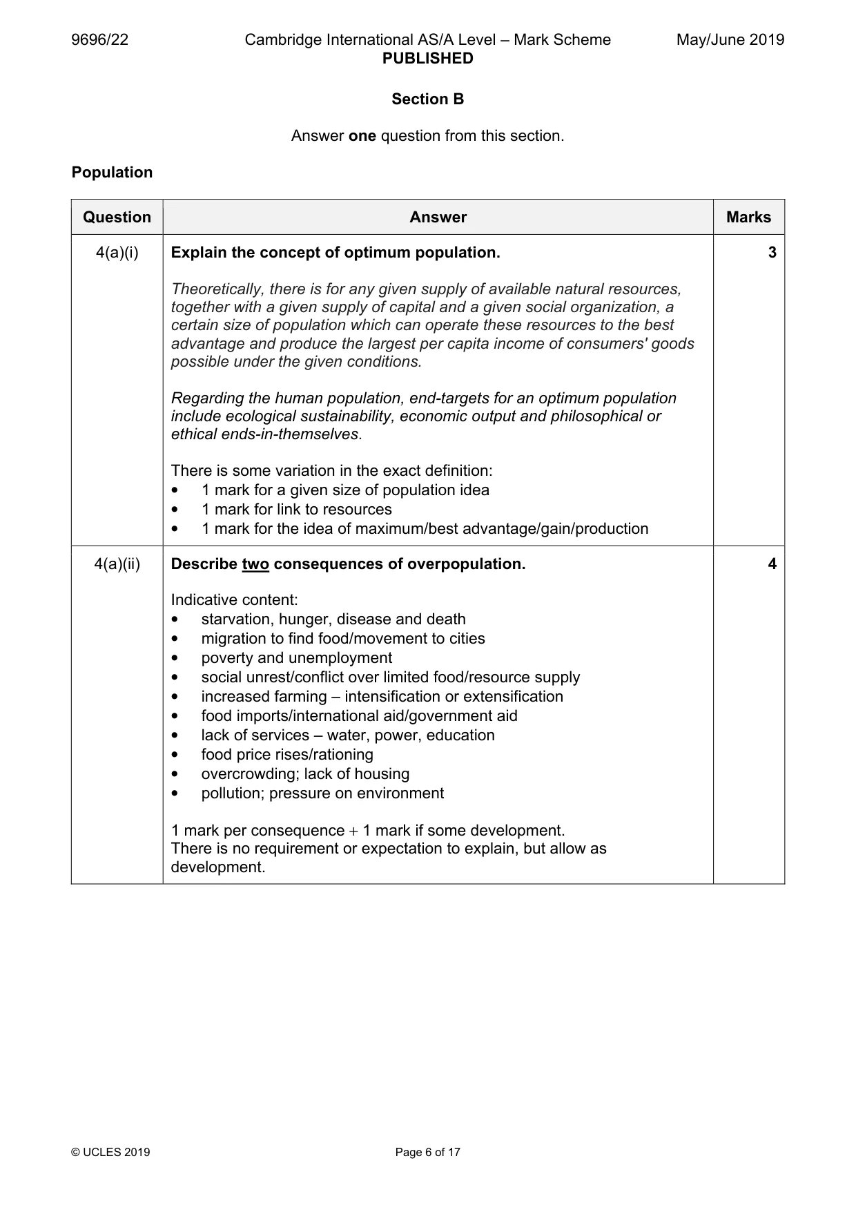 Mark scheme, page 6 of 17