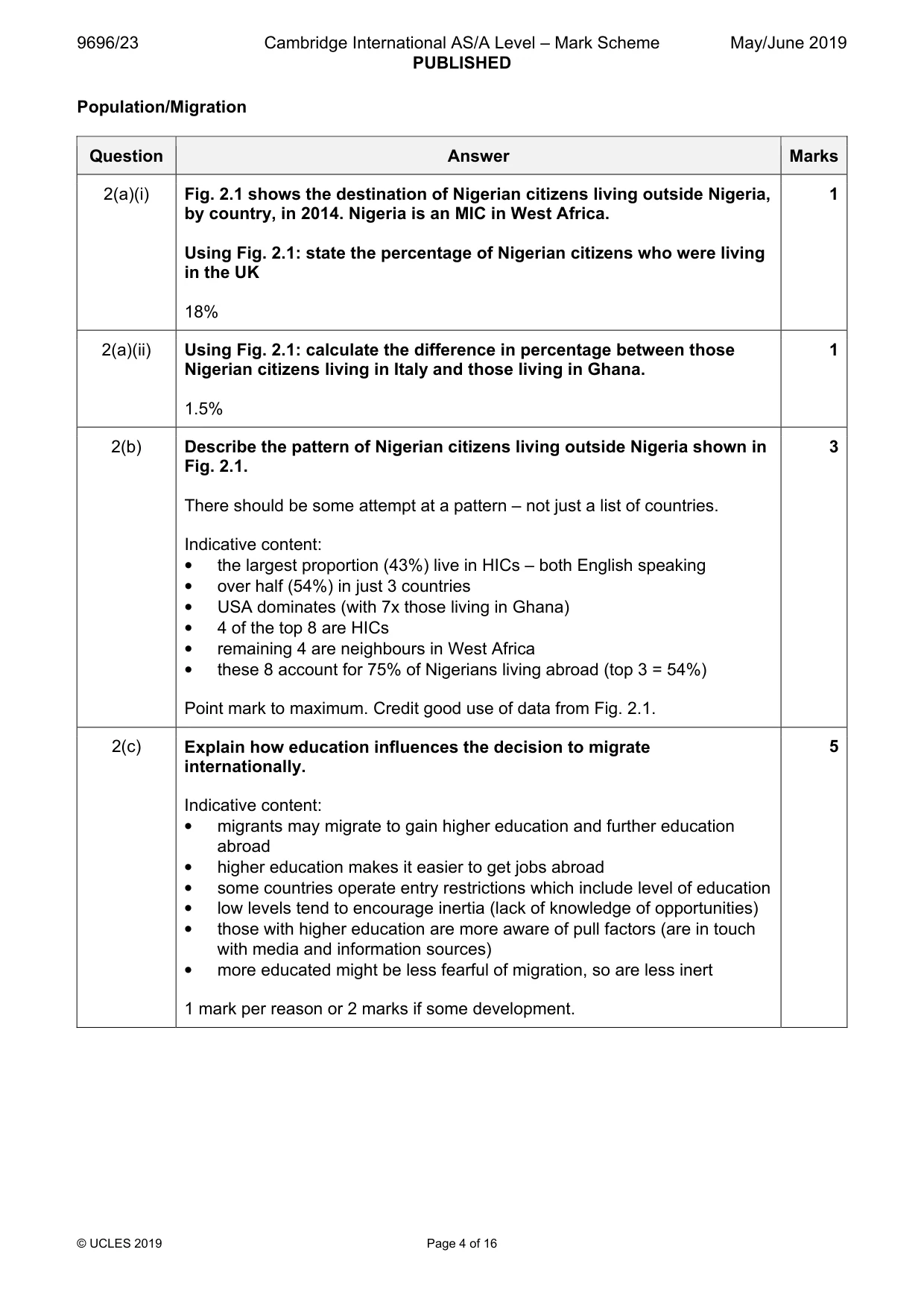 Mark scheme, page 4 of 16