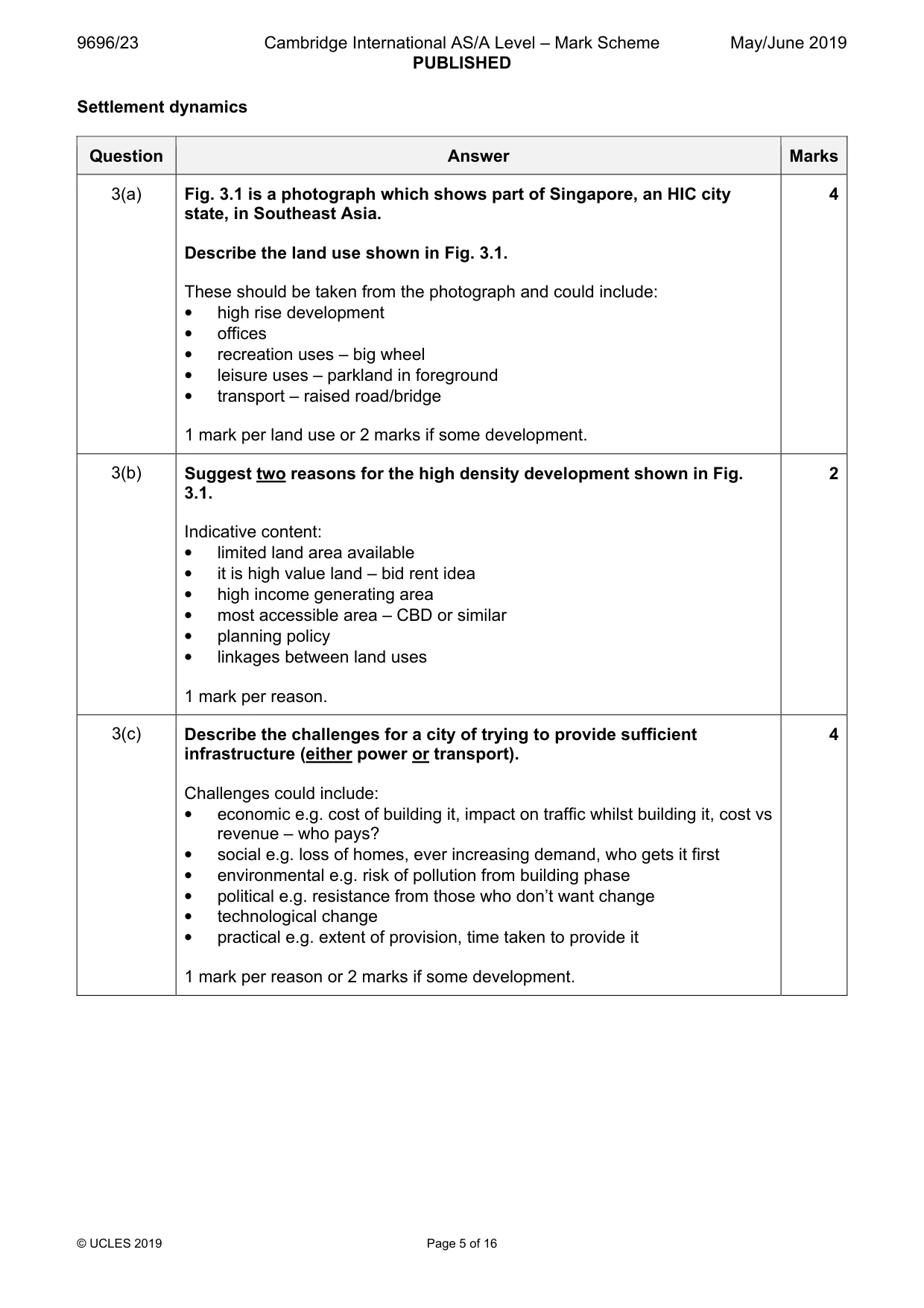 Mark scheme, page 5 of 16