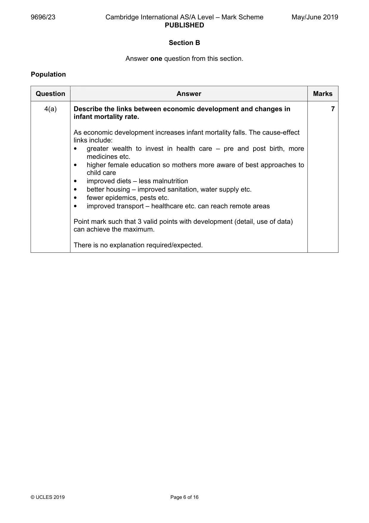 Mark scheme, page 6 of 16