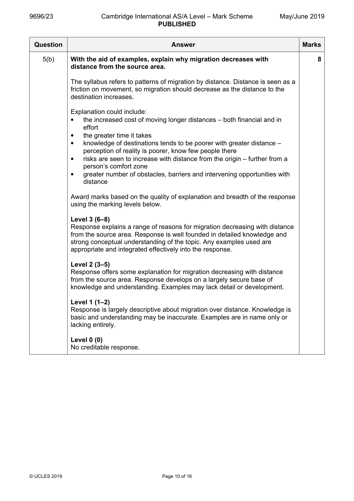 Mark scheme, page 10 of 16