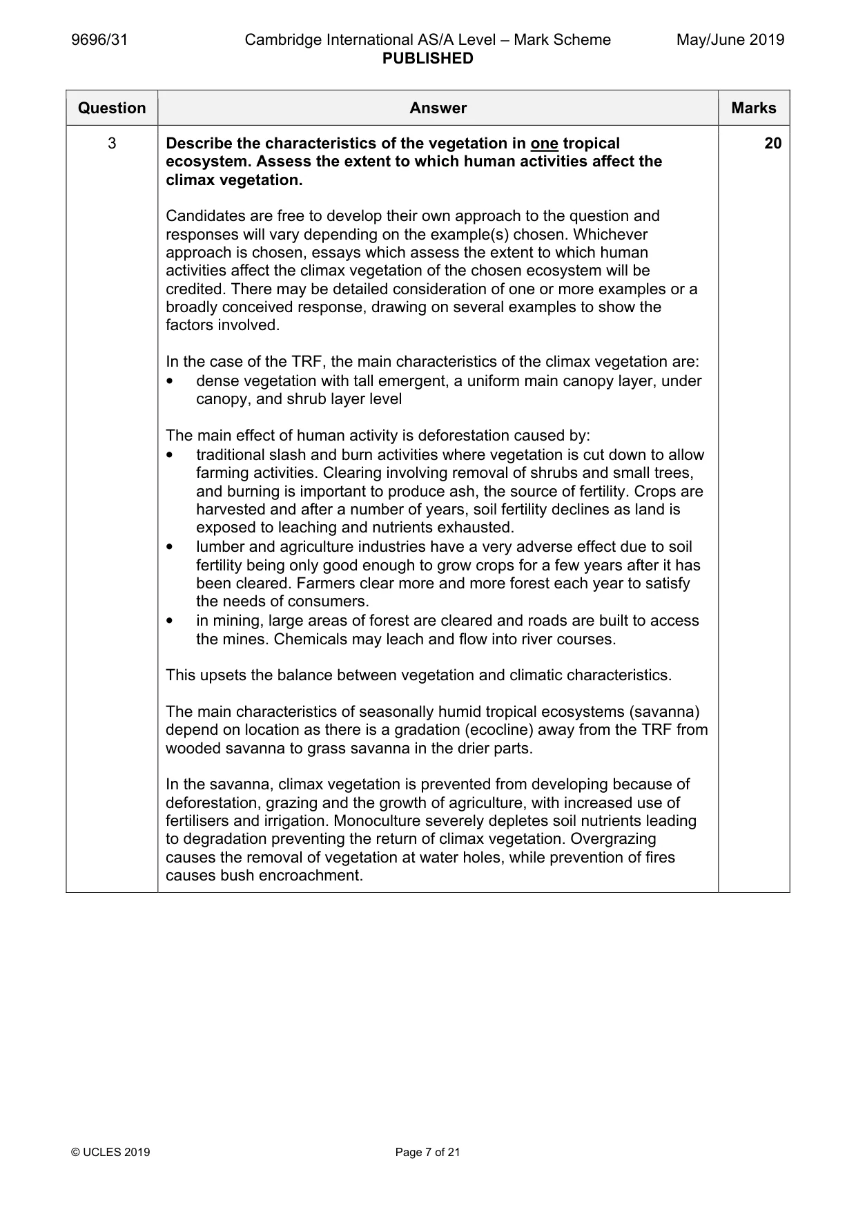 Mark scheme, page 7 of 21
