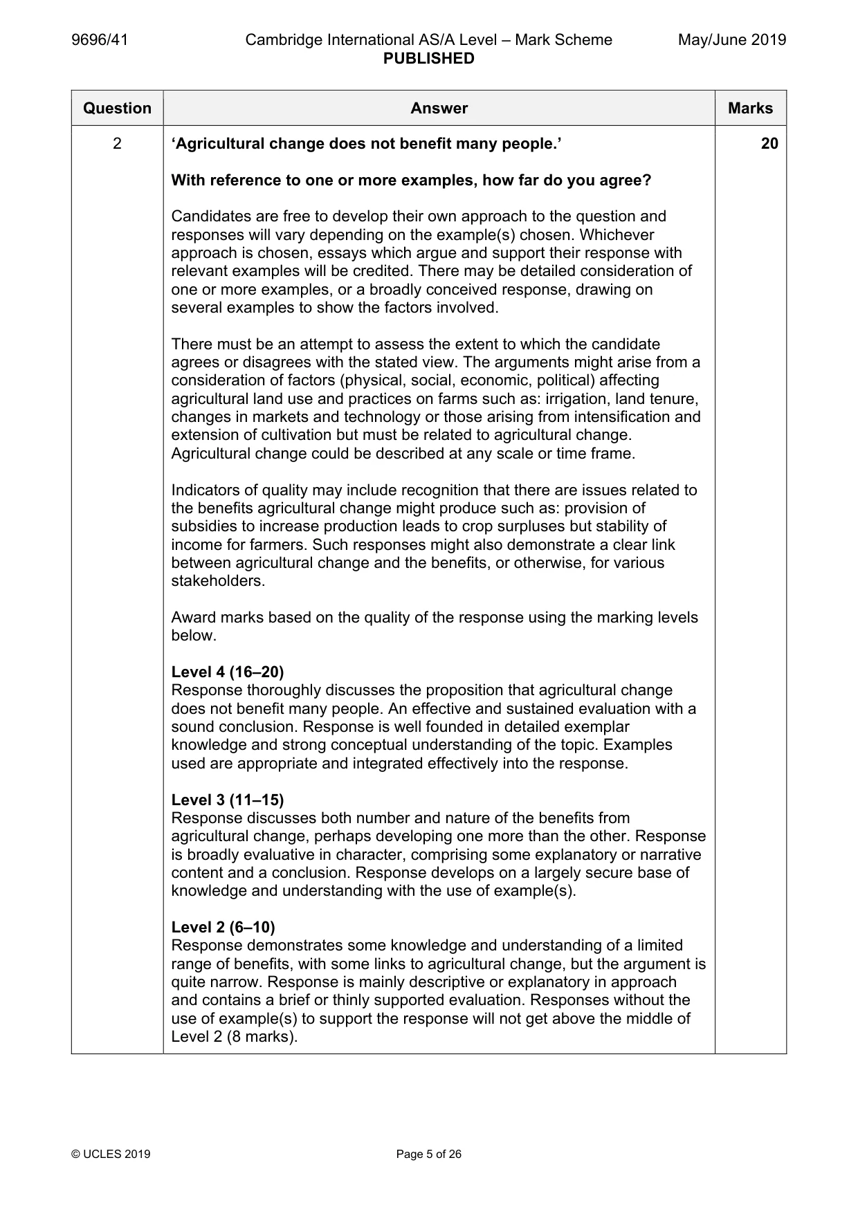 Mark scheme, page 5 of 26