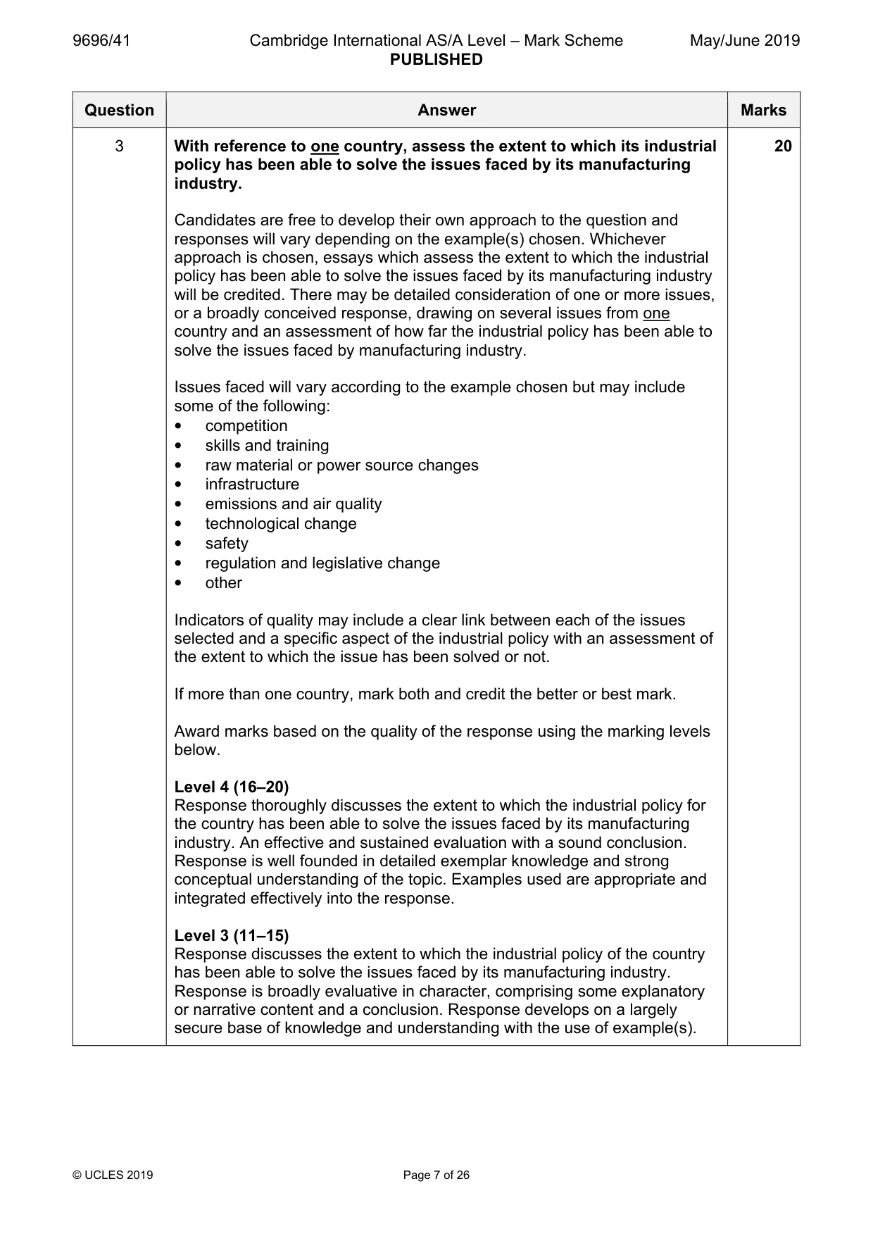 Mark scheme, page 7 of 26