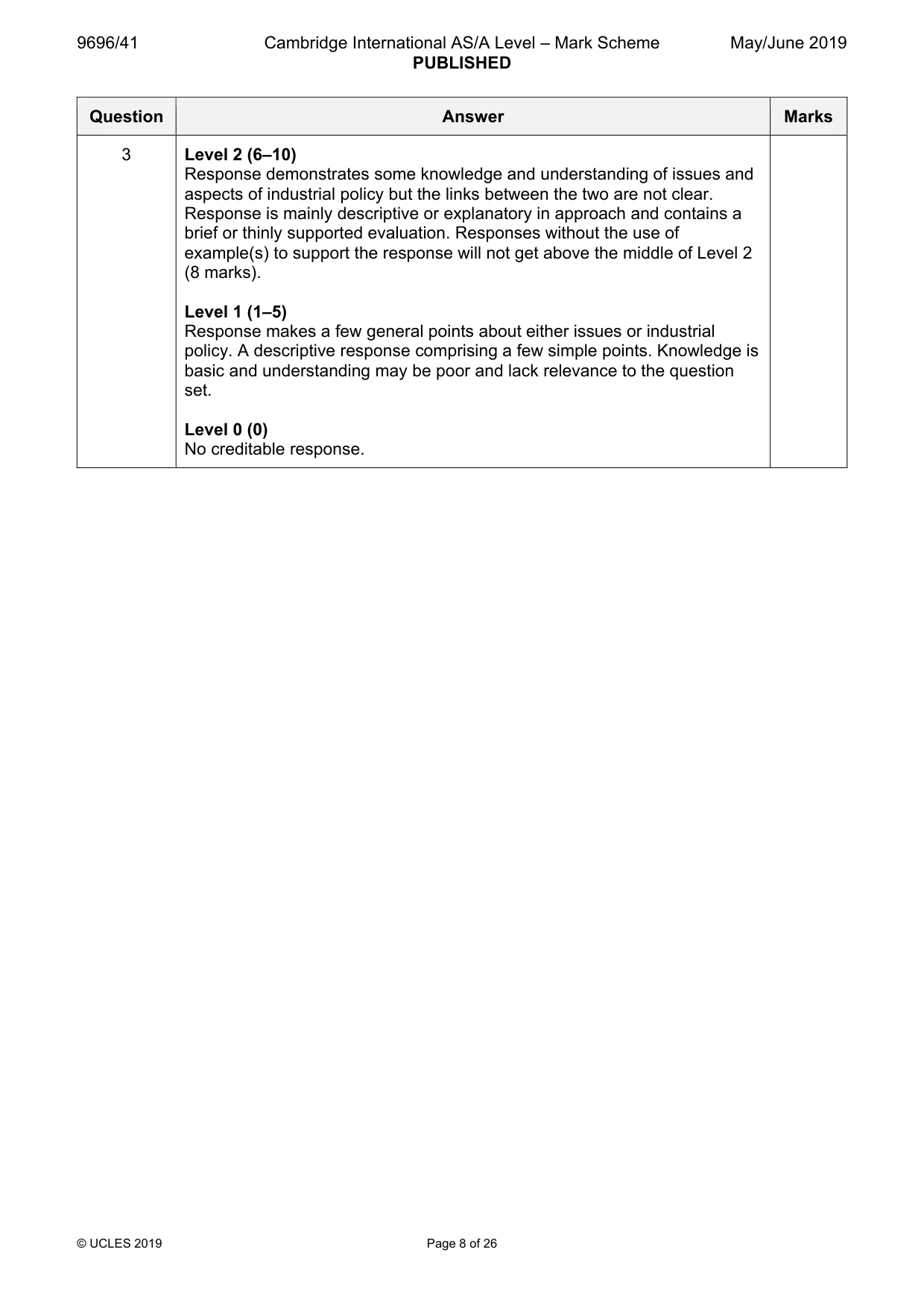 Mark scheme, page 8 of 26