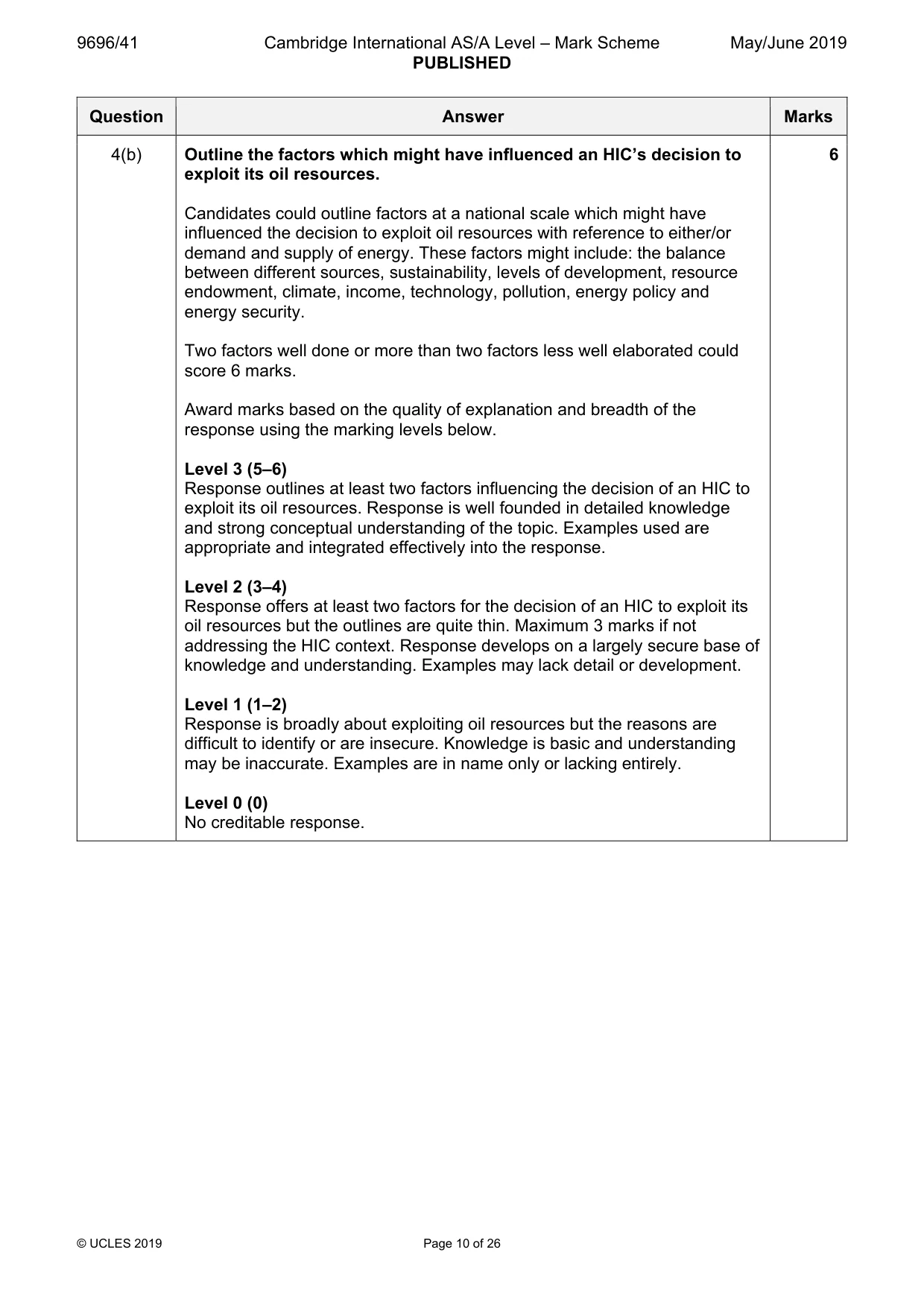 Mark scheme, page 10 of 26