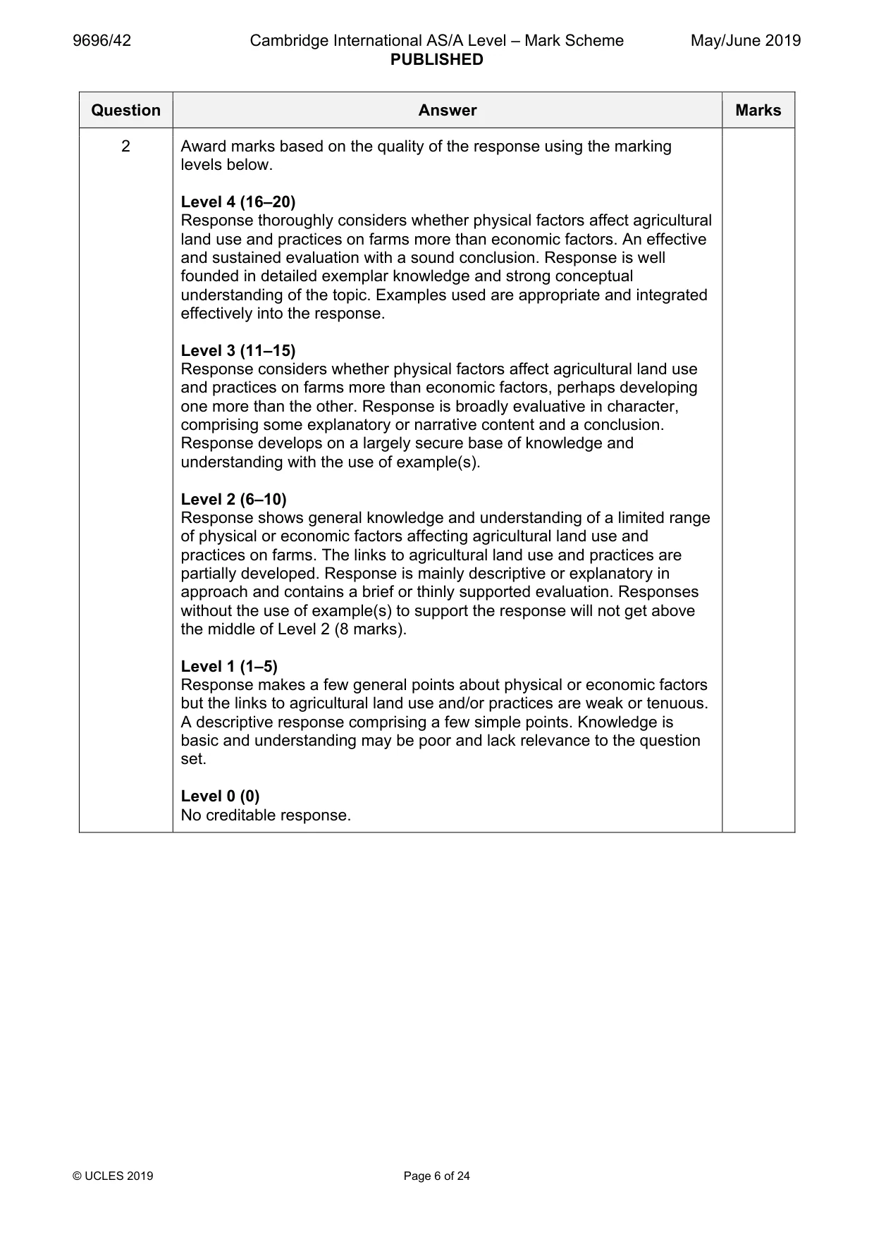 Mark scheme, page 6 of 24