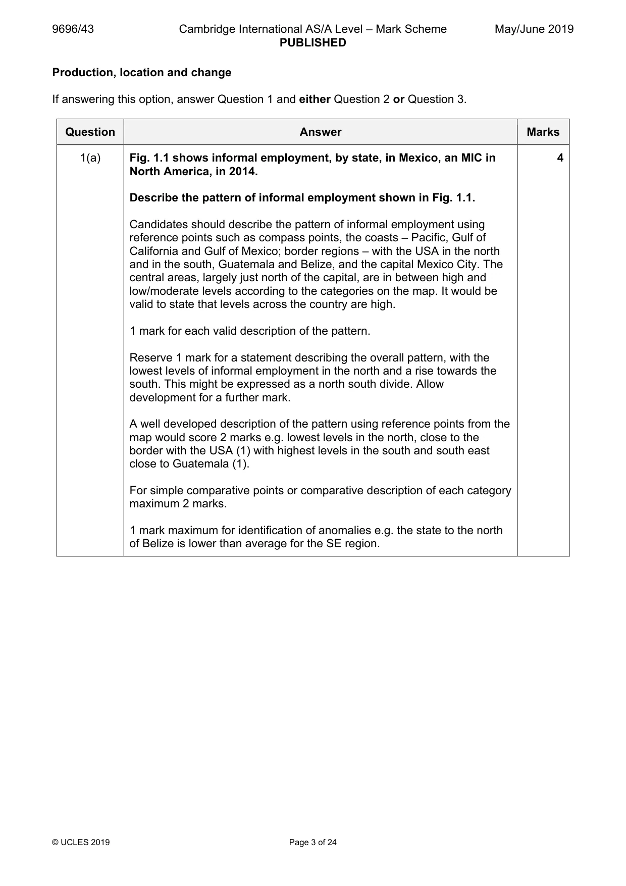 Mark scheme, page 3 of 24
