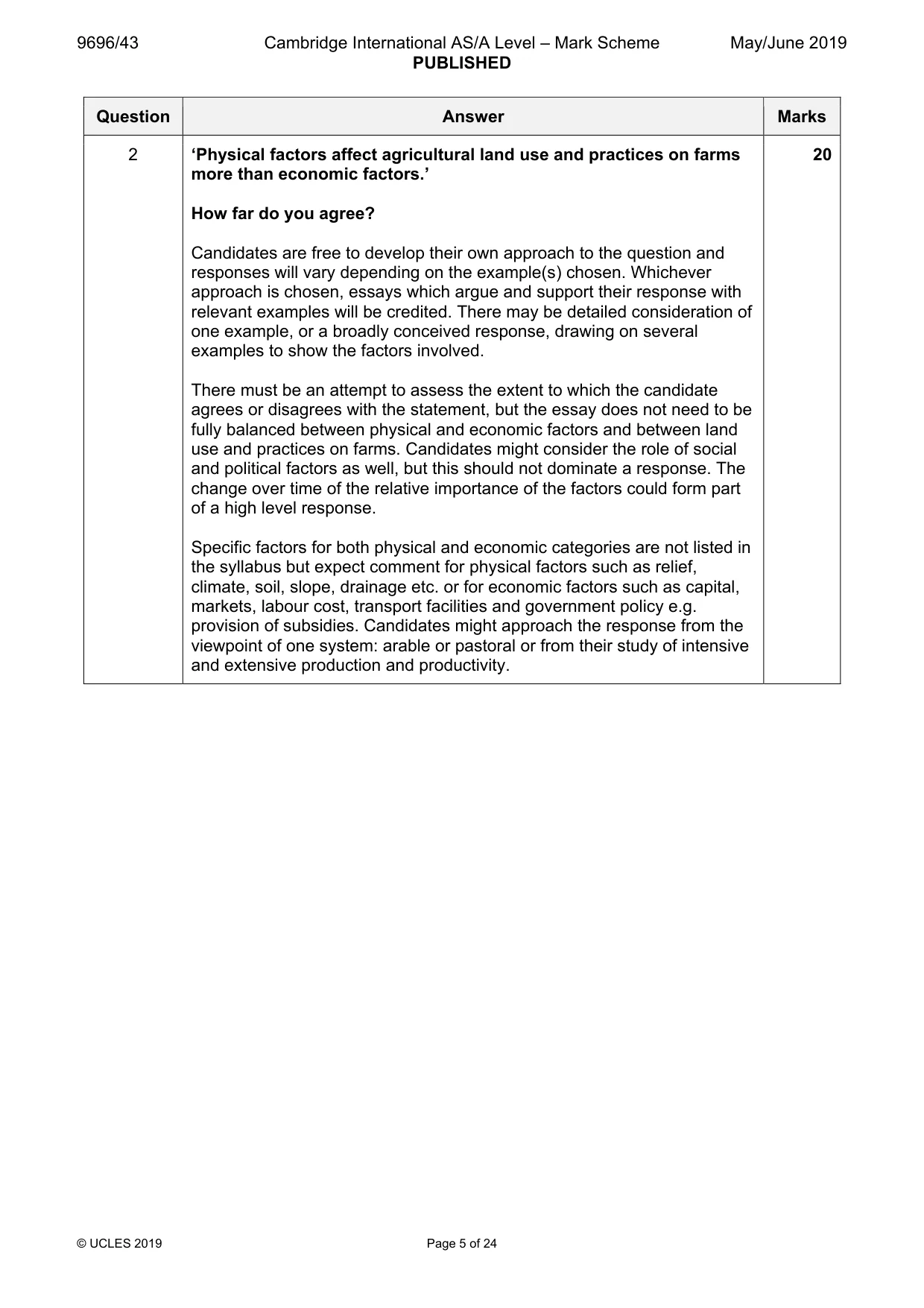 Mark scheme, page 5 of 24