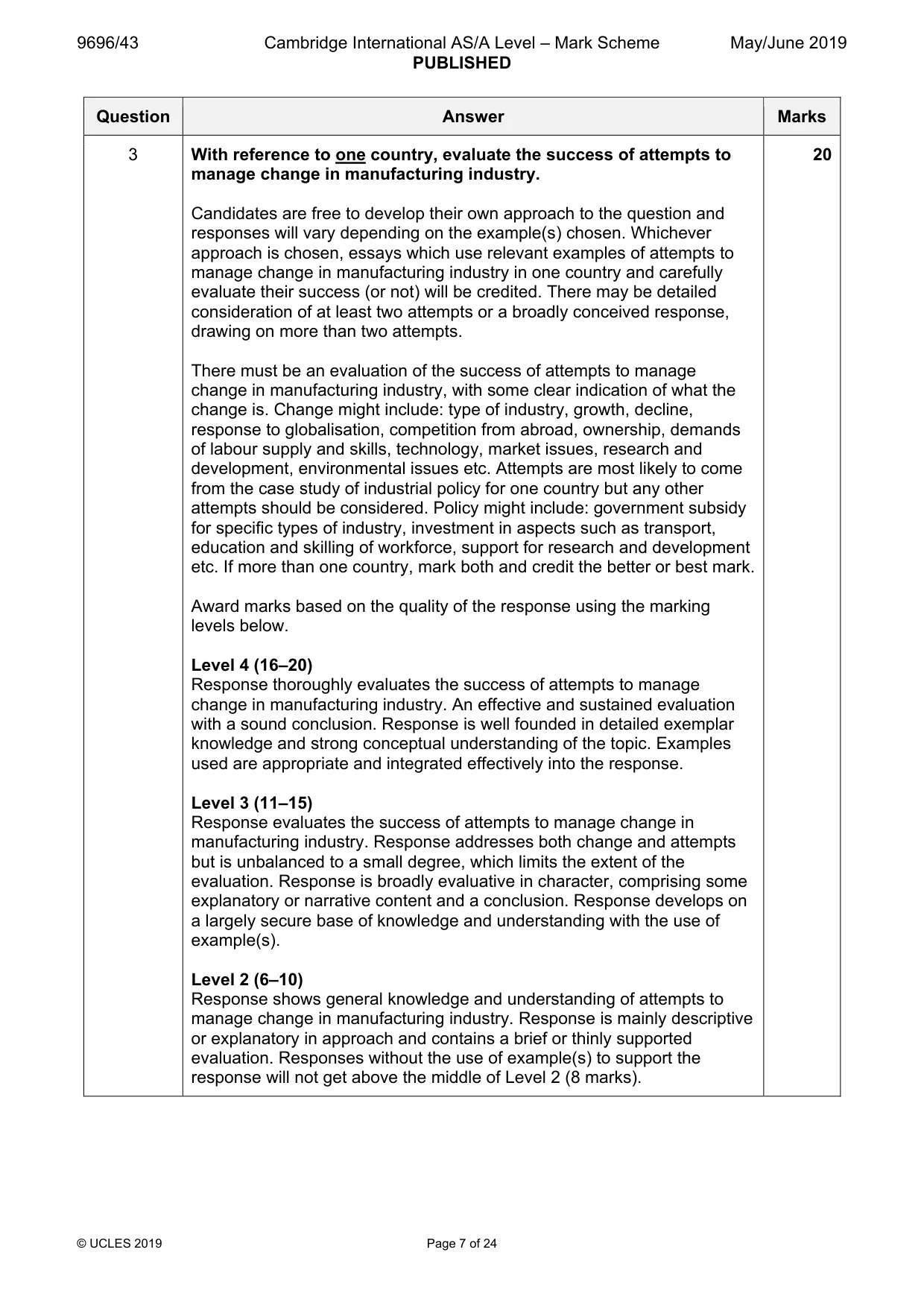 Mark scheme, page 7 of 24