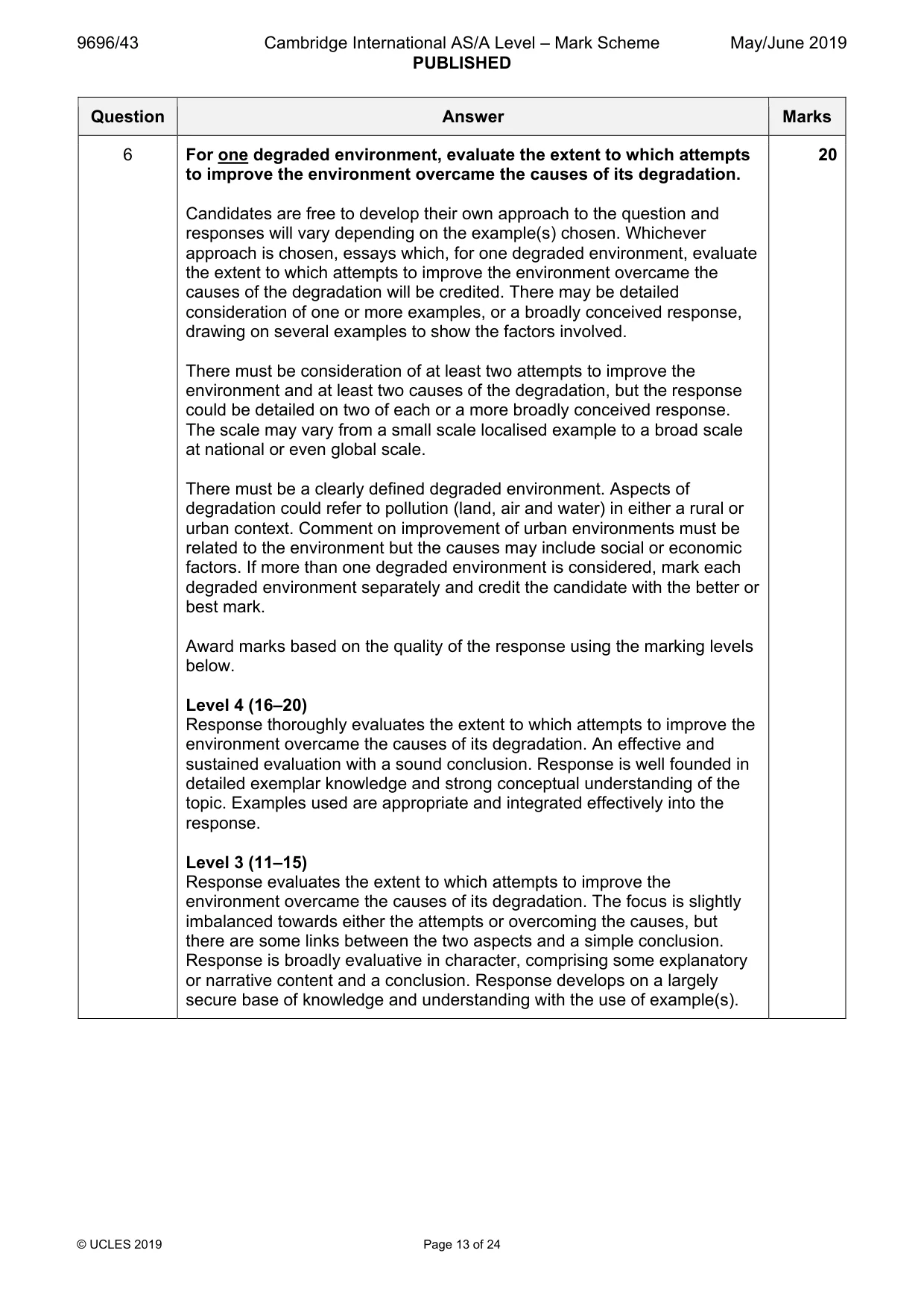Mark scheme, page 13 of 24