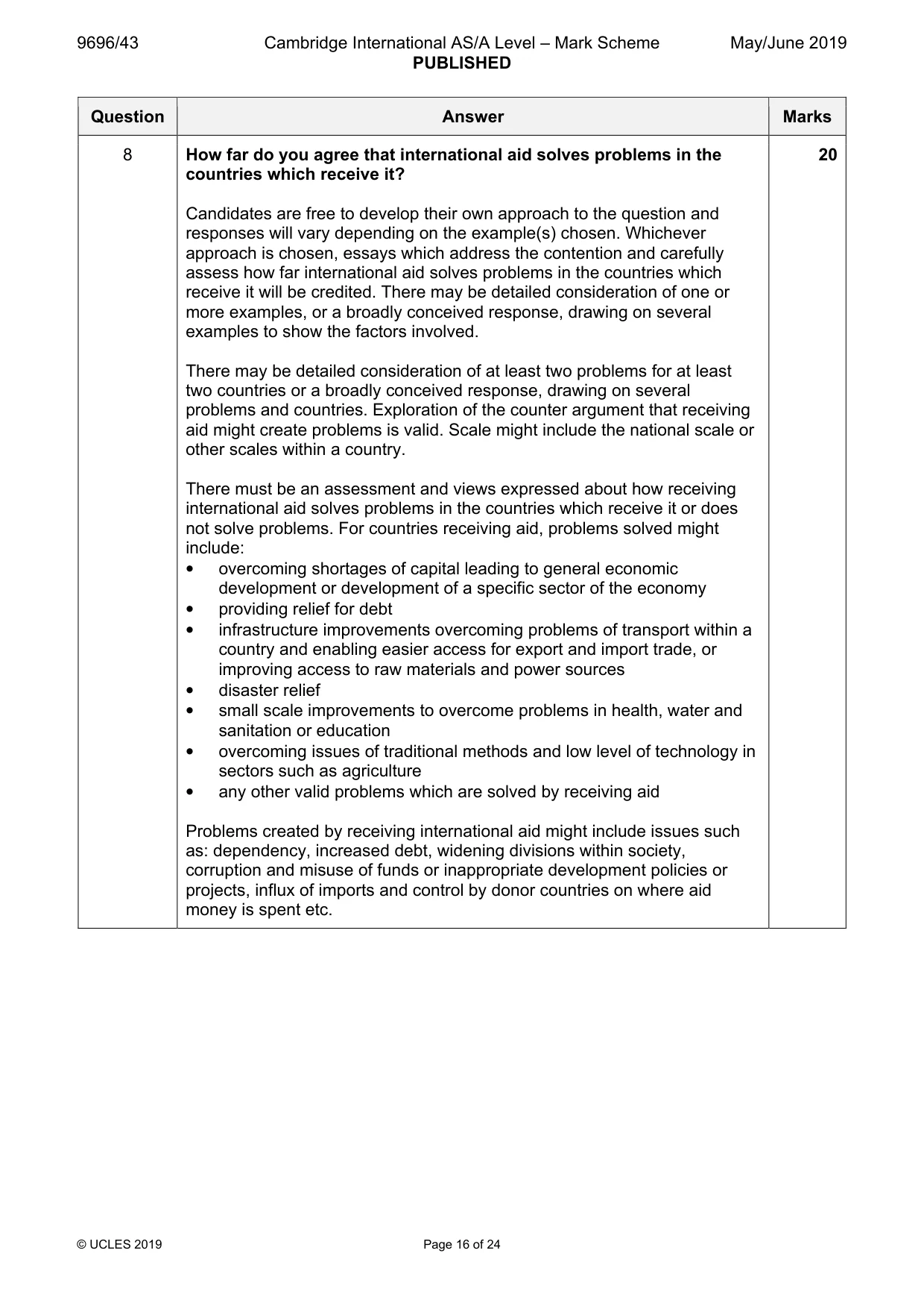 Mark scheme, page 16 of 24