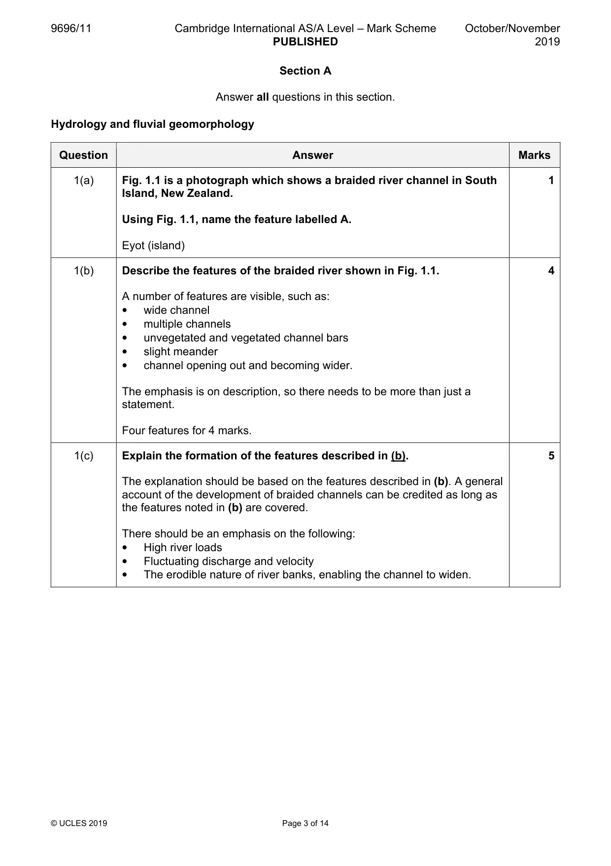 Mark scheme, page 3 of 14