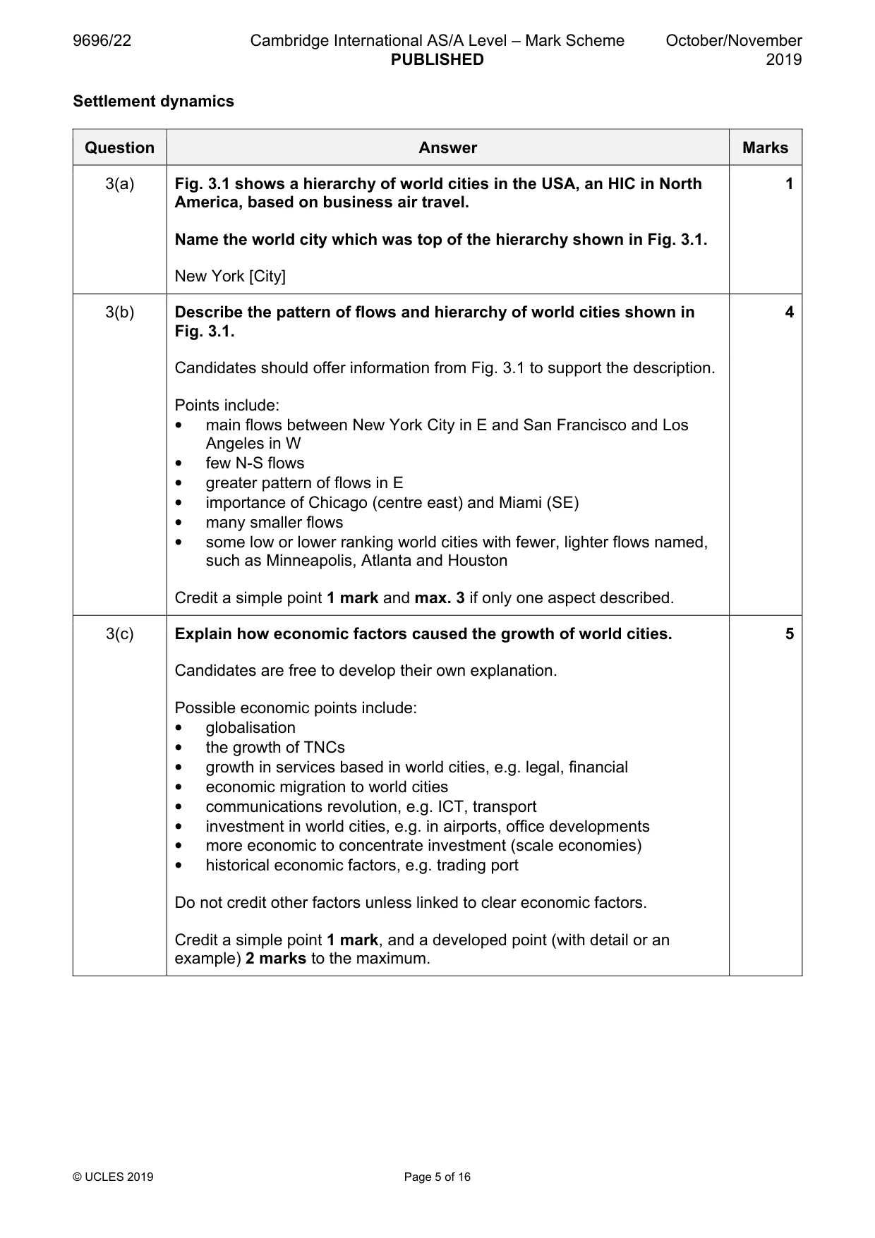 Mark scheme, page 5 of 16