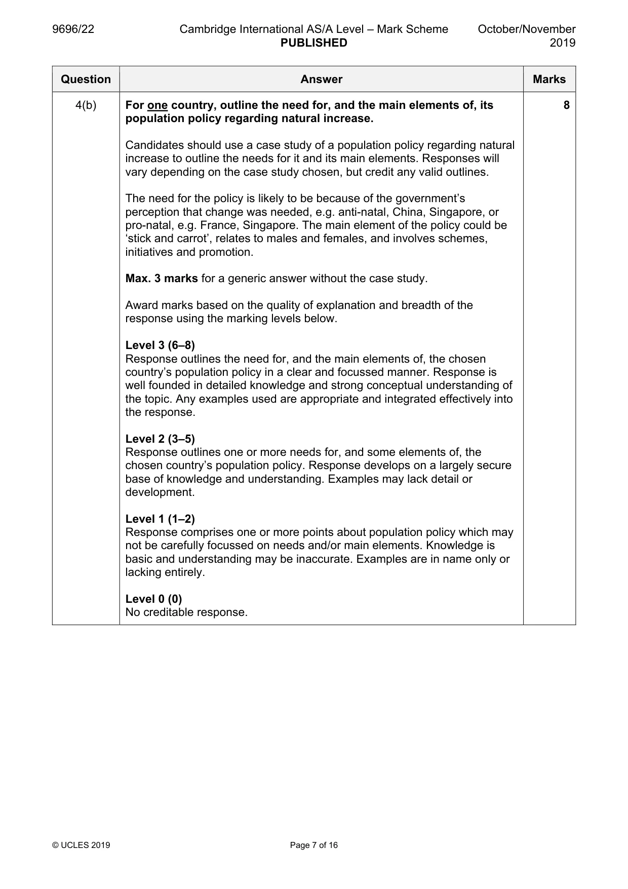 Mark scheme, page 7 of 16