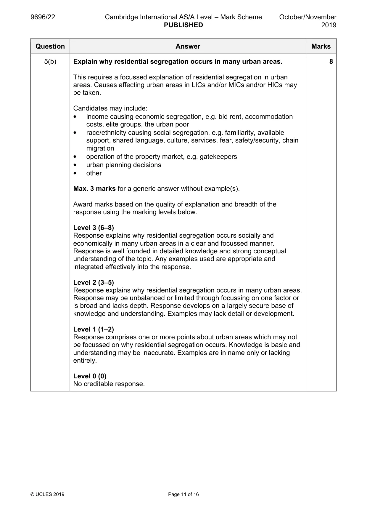 Mark scheme, page 11 of 16