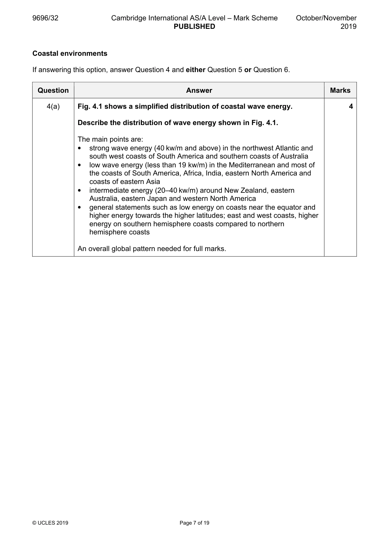 Mark scheme, page 7 of 19