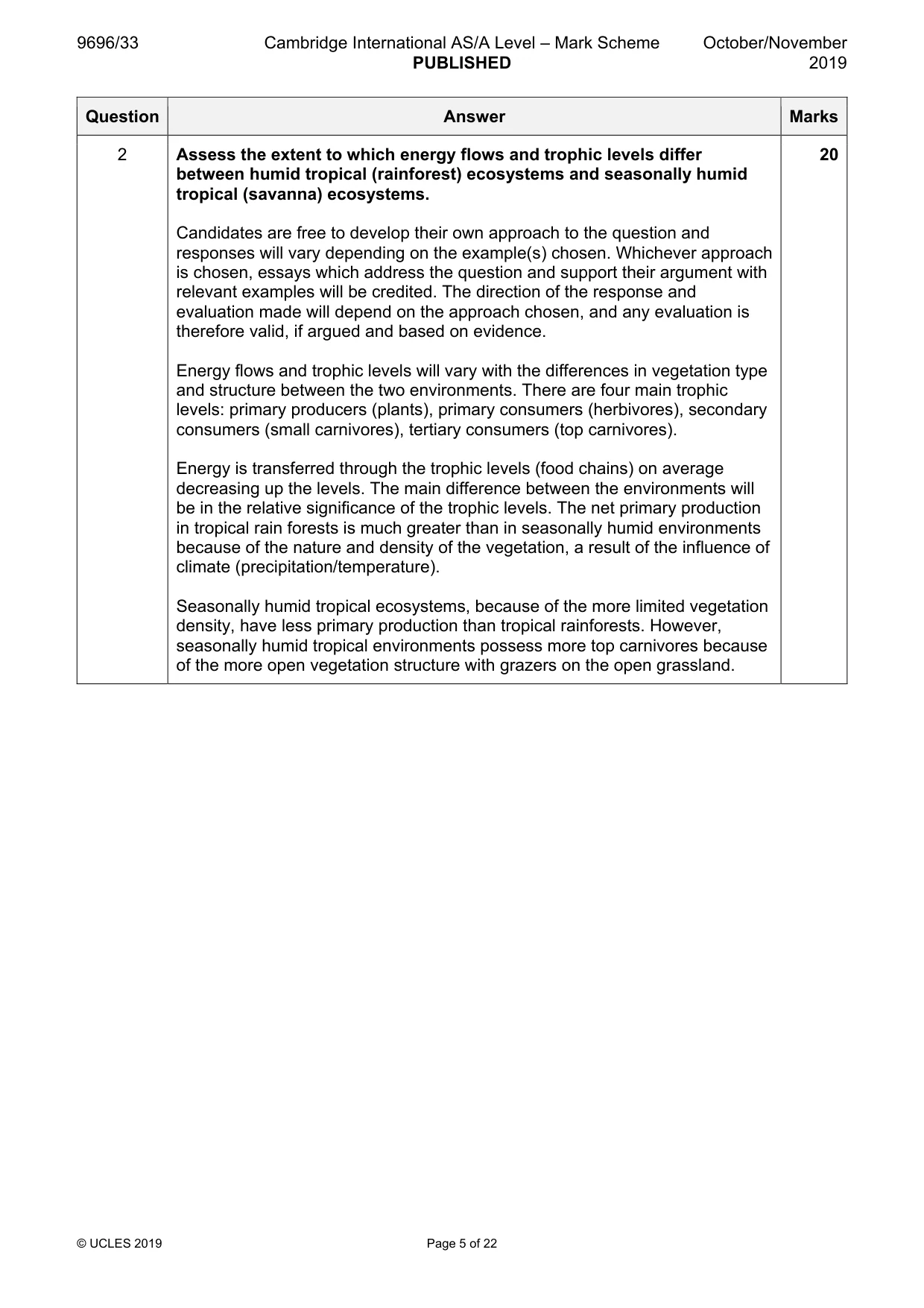 Mark scheme, page 5 of 22