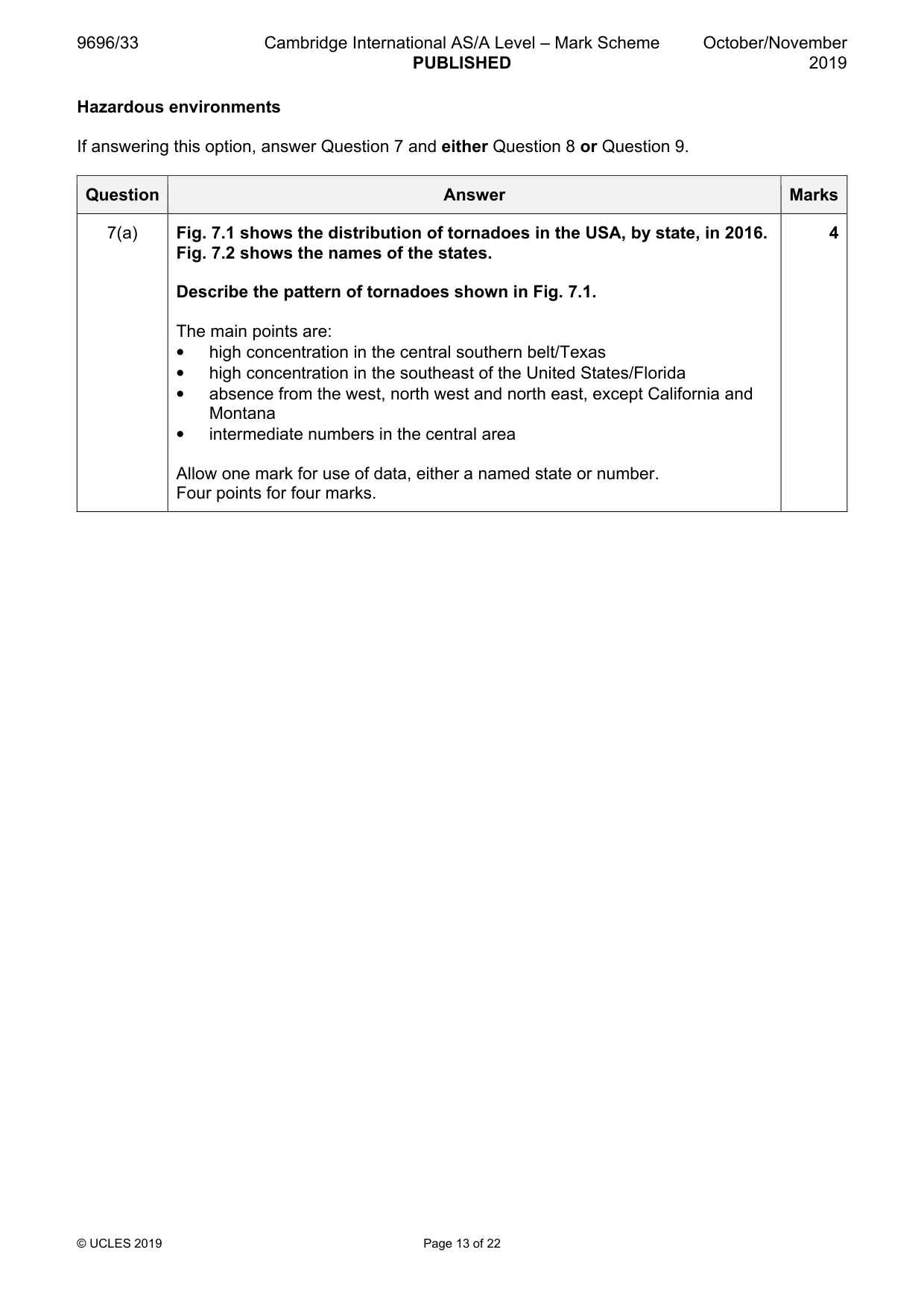 Mark scheme, page 13 of 22