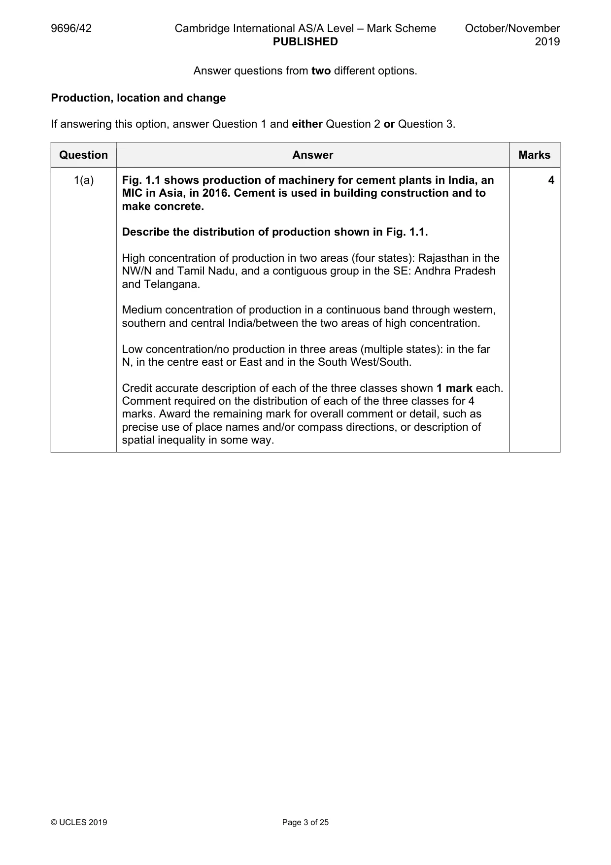 Mark scheme, page 3 of 25