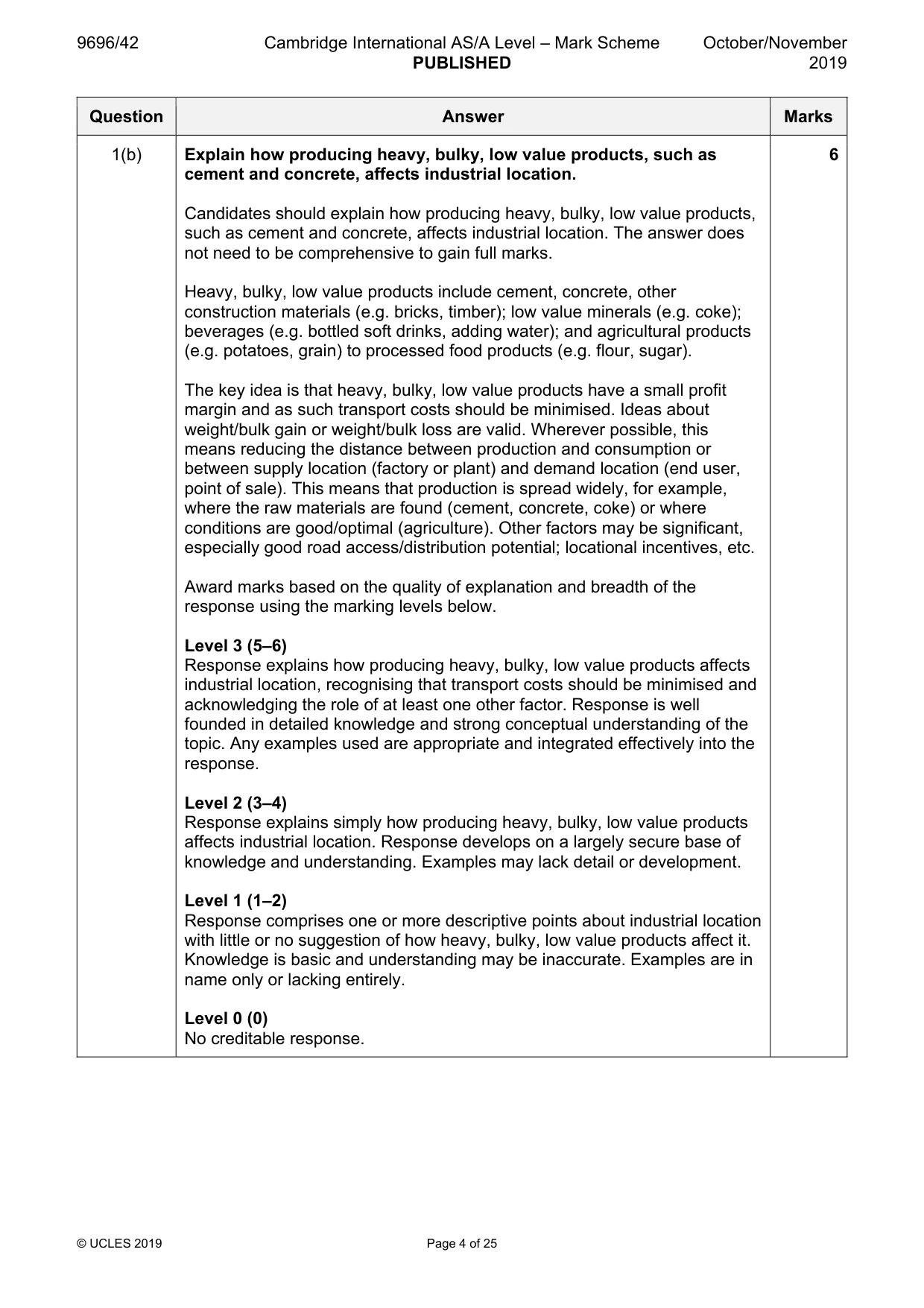 Mark scheme, page 4 of 25