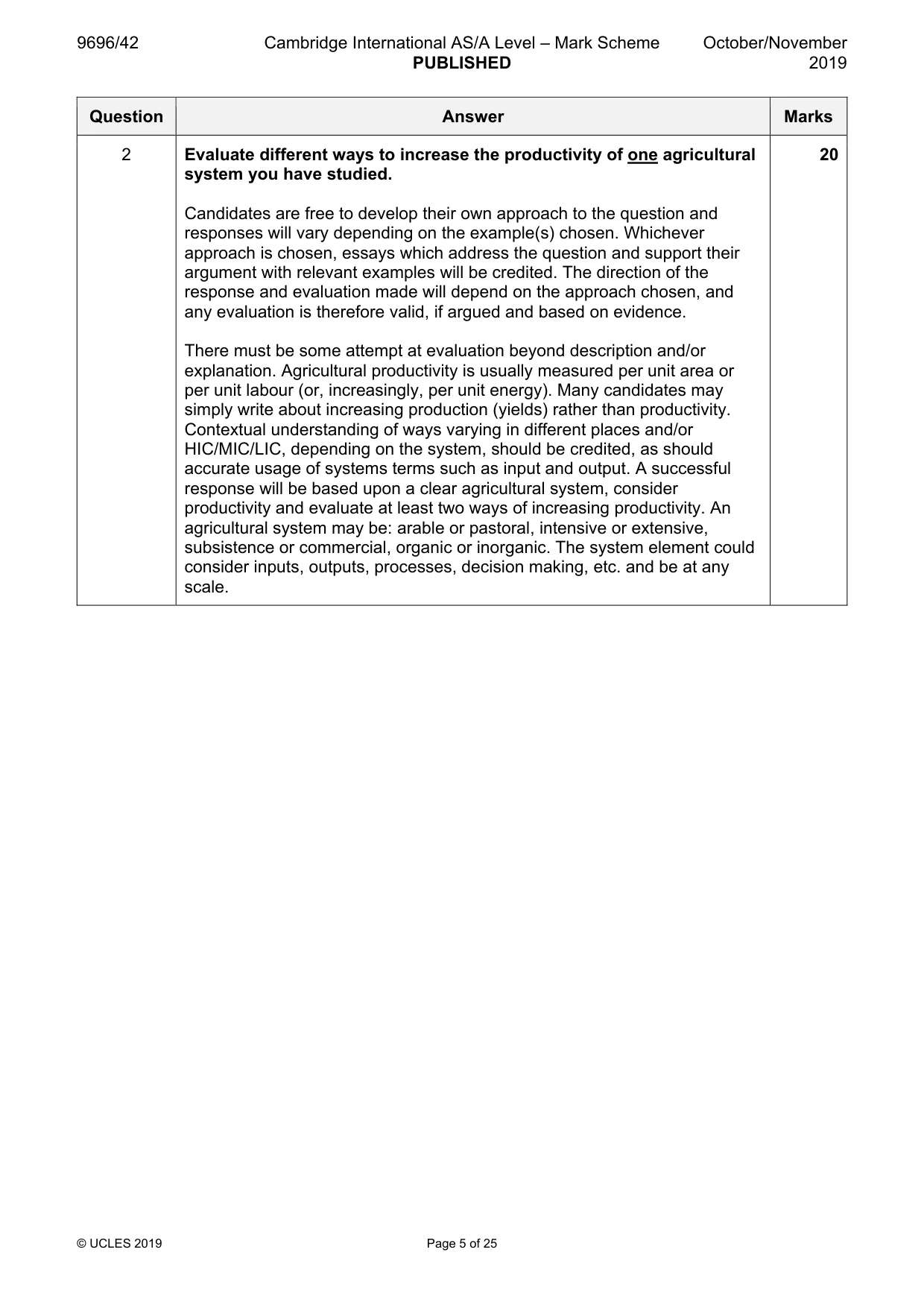 Mark scheme, page 5 of 25