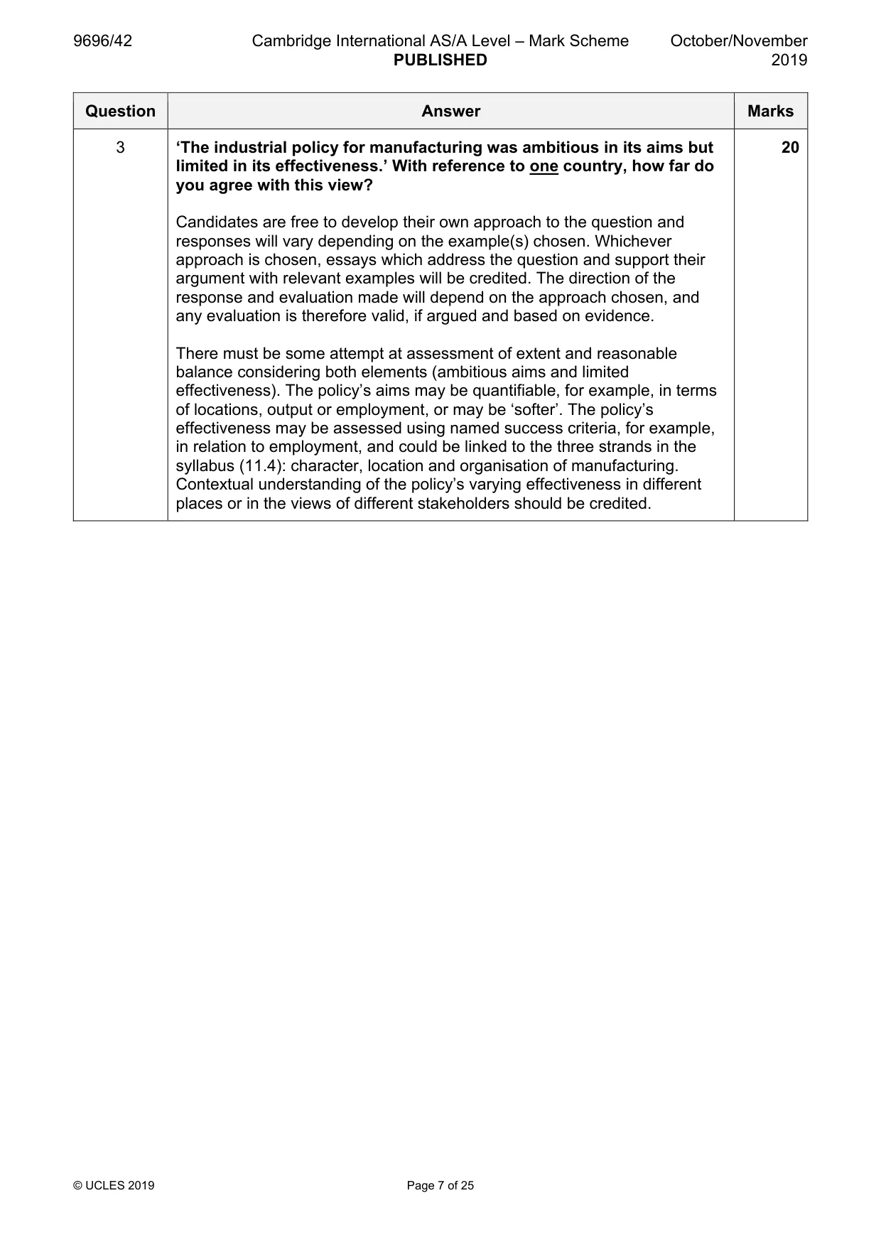 Mark scheme, page 7 of 25