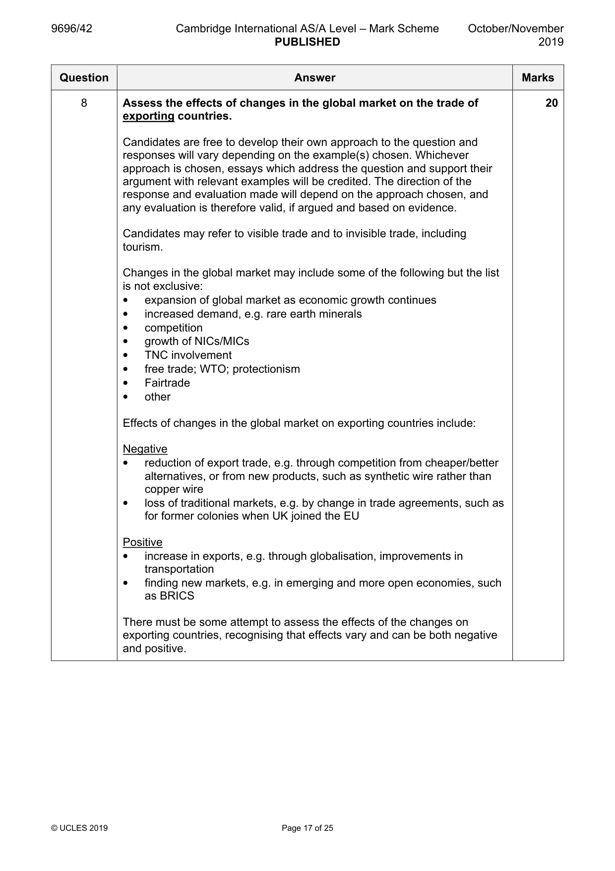 Mark scheme, page 17 of 25