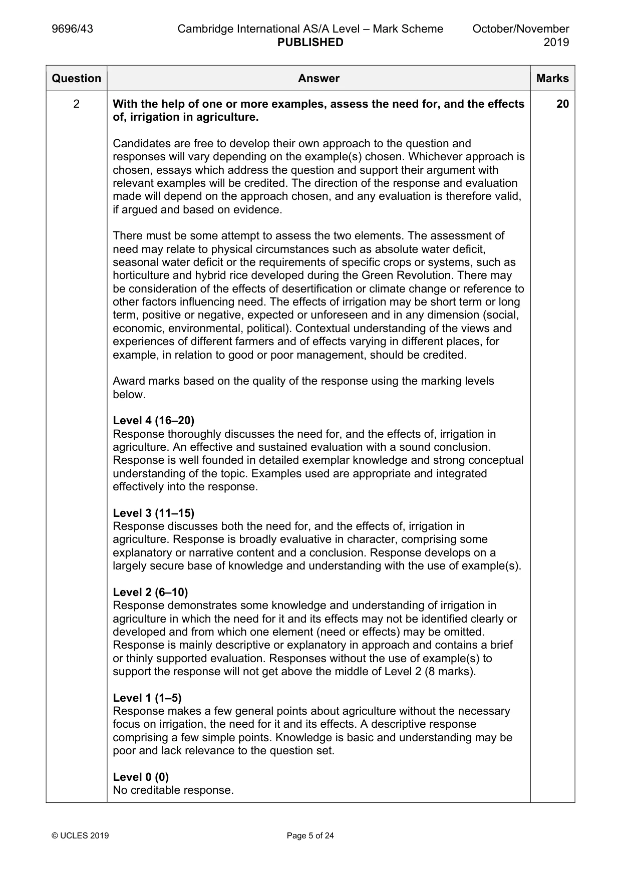 Mark scheme, page 5 of 24